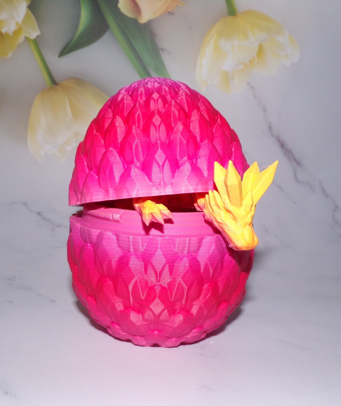 3D Printed Crystal Dragon, Dragon Egg, Articulated Dragon Figurine, Toddler Room Decor, Dragon Toy Handmade Flexi Toys, Bookshelf Decor - Wonderland 3D Printing