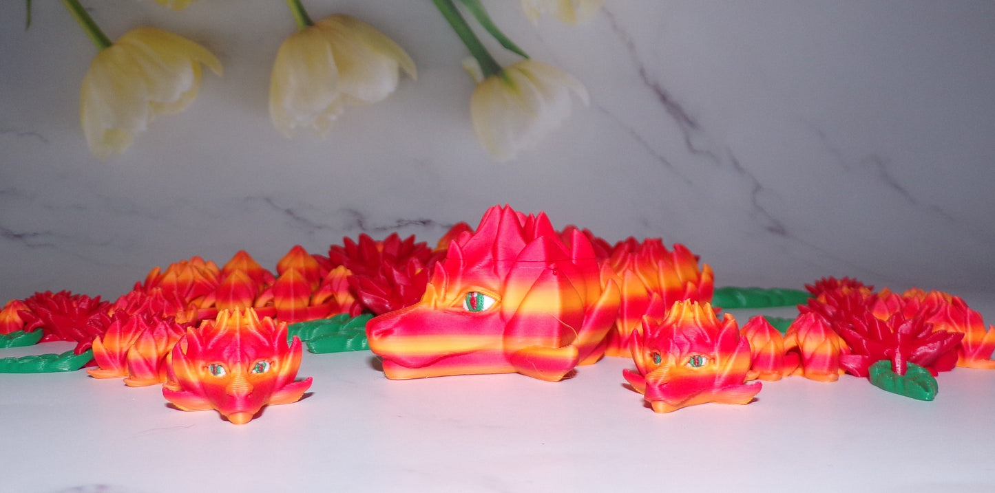 Serenity Dragon Articulated 3d Printed Flexi Fidget