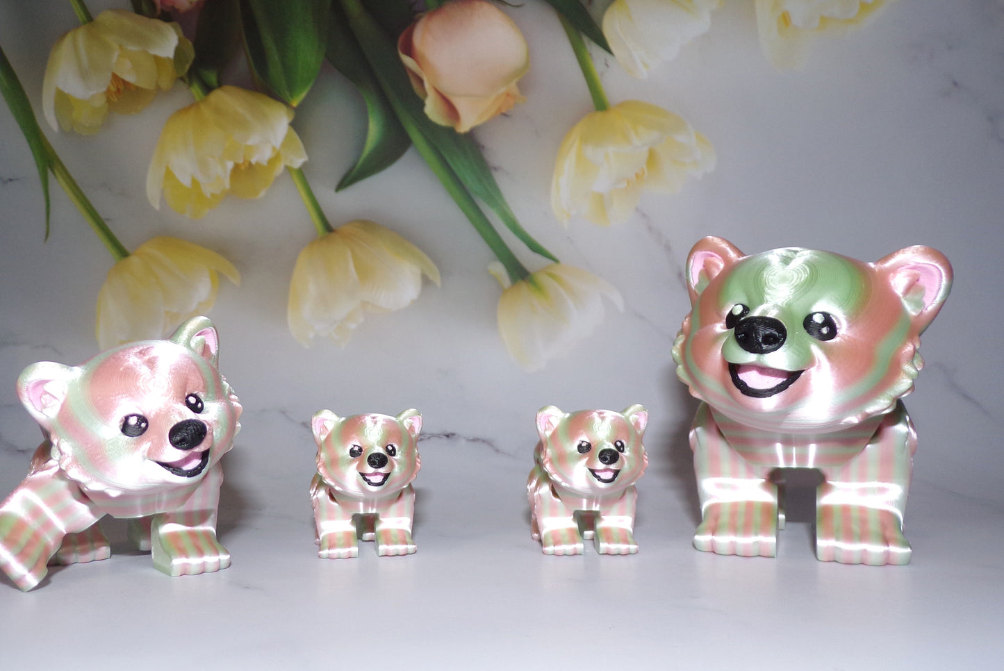 Baby Polar Bear or Snowball Bear 3d Printed Flexi Fidget Toy - Wonderland 3D Printing