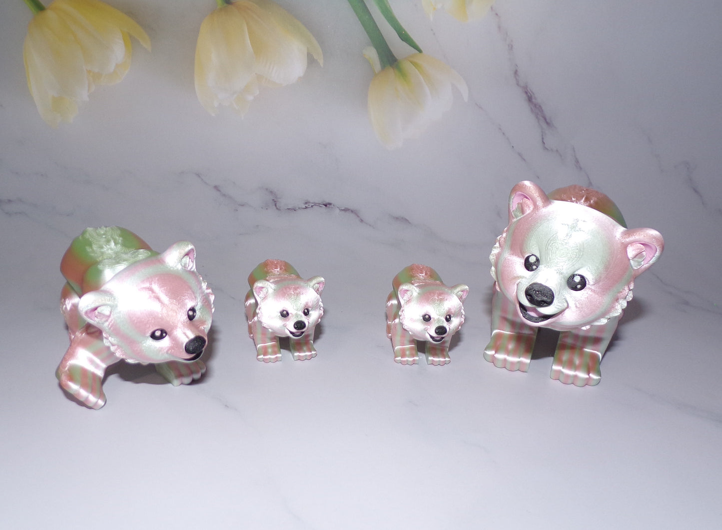 Baby Polar Bear or Snowball Bear 3d Printed Flexi Fidget Toy - Wonderland 3D Printing
