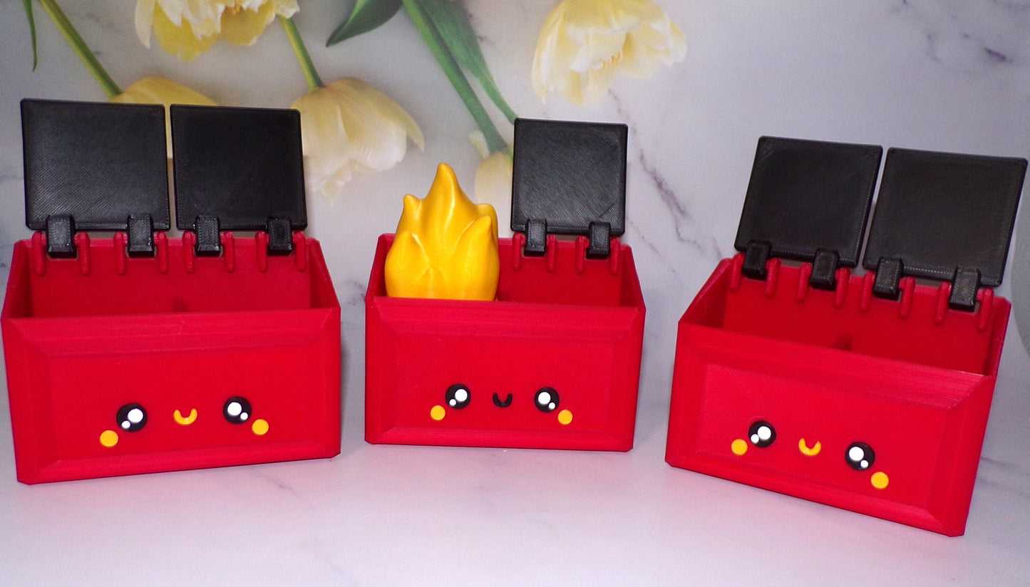 Dumpster Fire, Dumpster, Happy Dumpster Full Color 3D Printed Articulated Fidget Toy - Wonderland 3D Printing