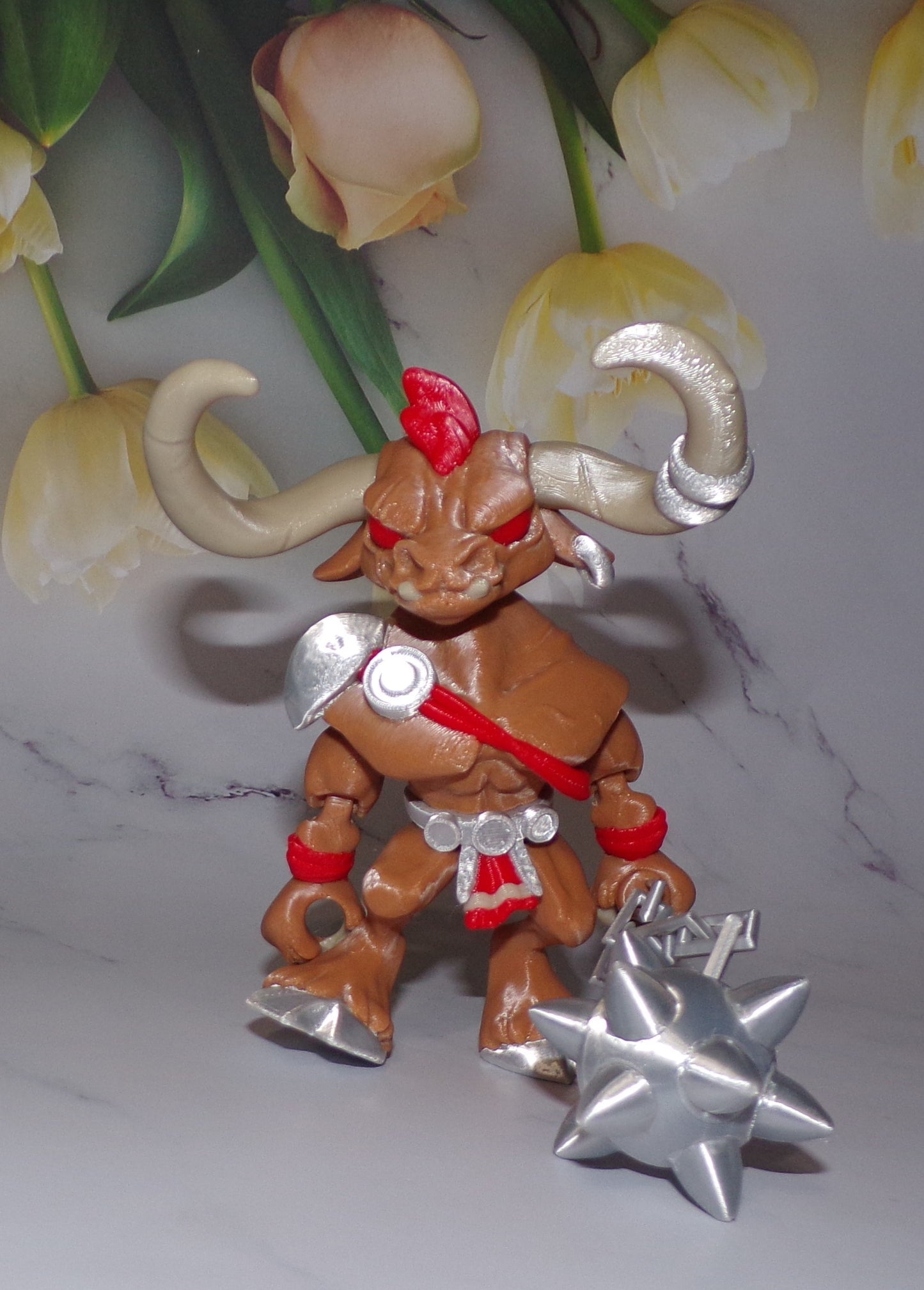 Twisty Minotaur 3d Printed Articulated Figurine Fidget - Wonderland 3D Printing