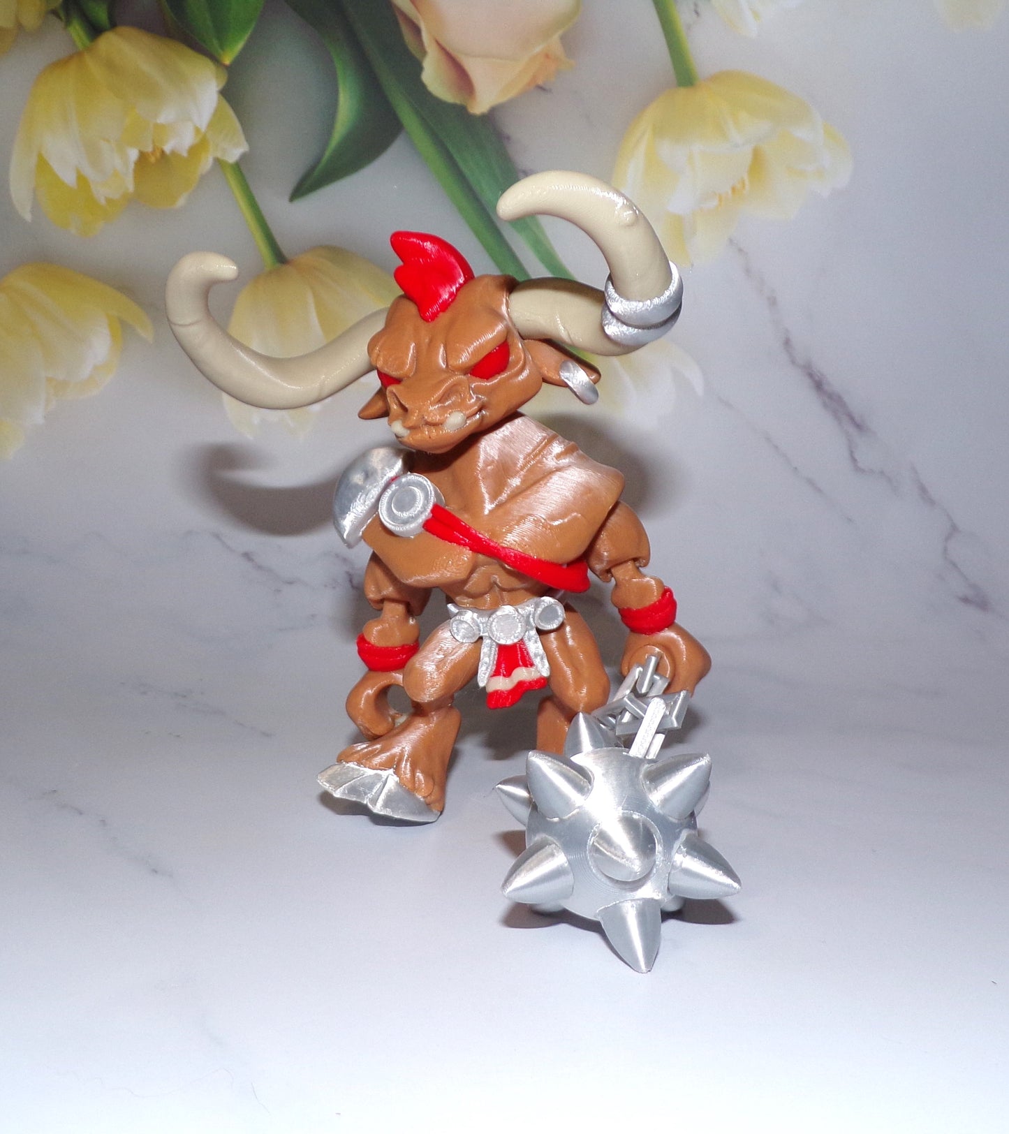 Twisty Minotaur 3d Printed Articulated Figurine Fidget - Wonderland 3D Printing