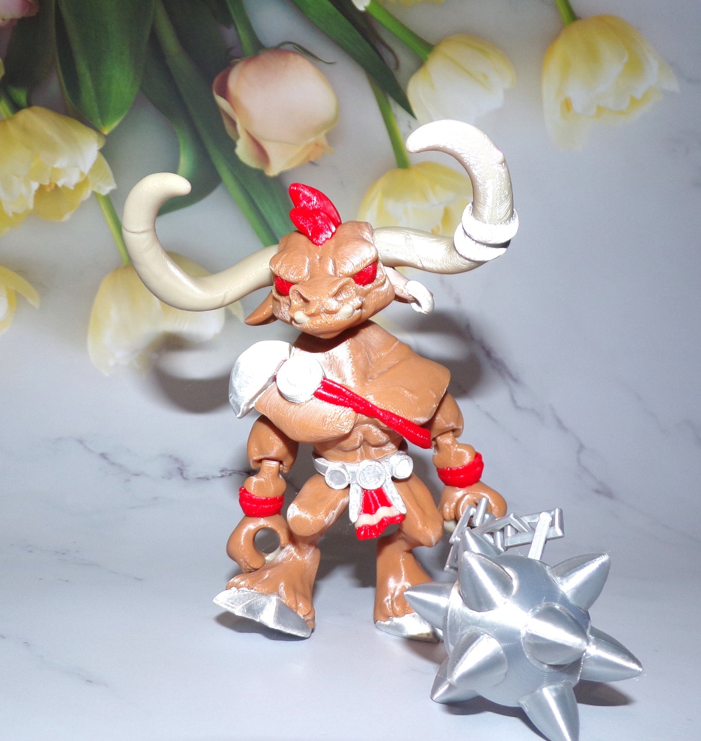 Twisty Minotaur 3d Printed Articulated Figurine Fidget - Wonderland 3D Printing