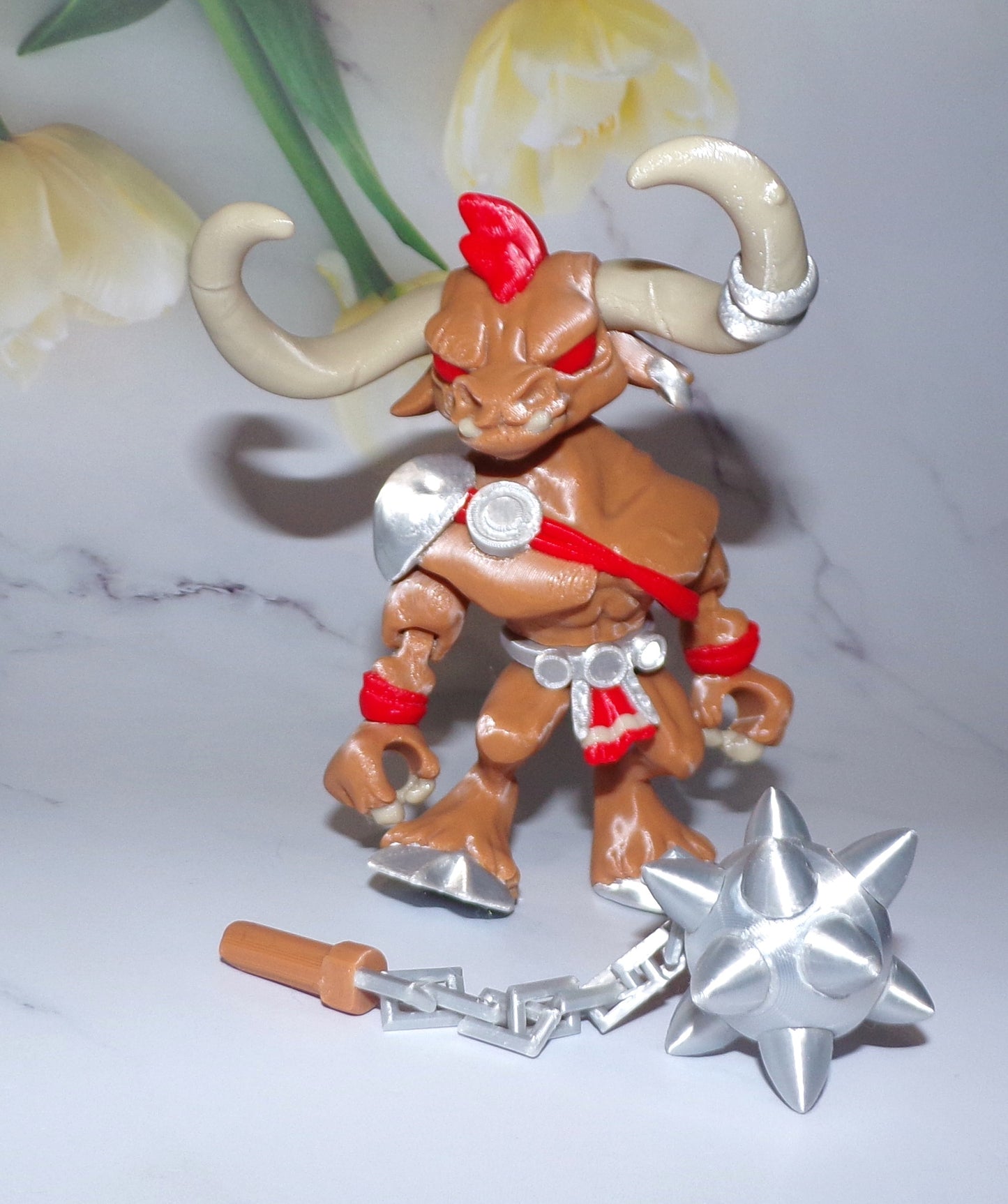 Twisty Minotaur 3d Printed Articulated Figurine Fidget - Wonderland 3D Printing