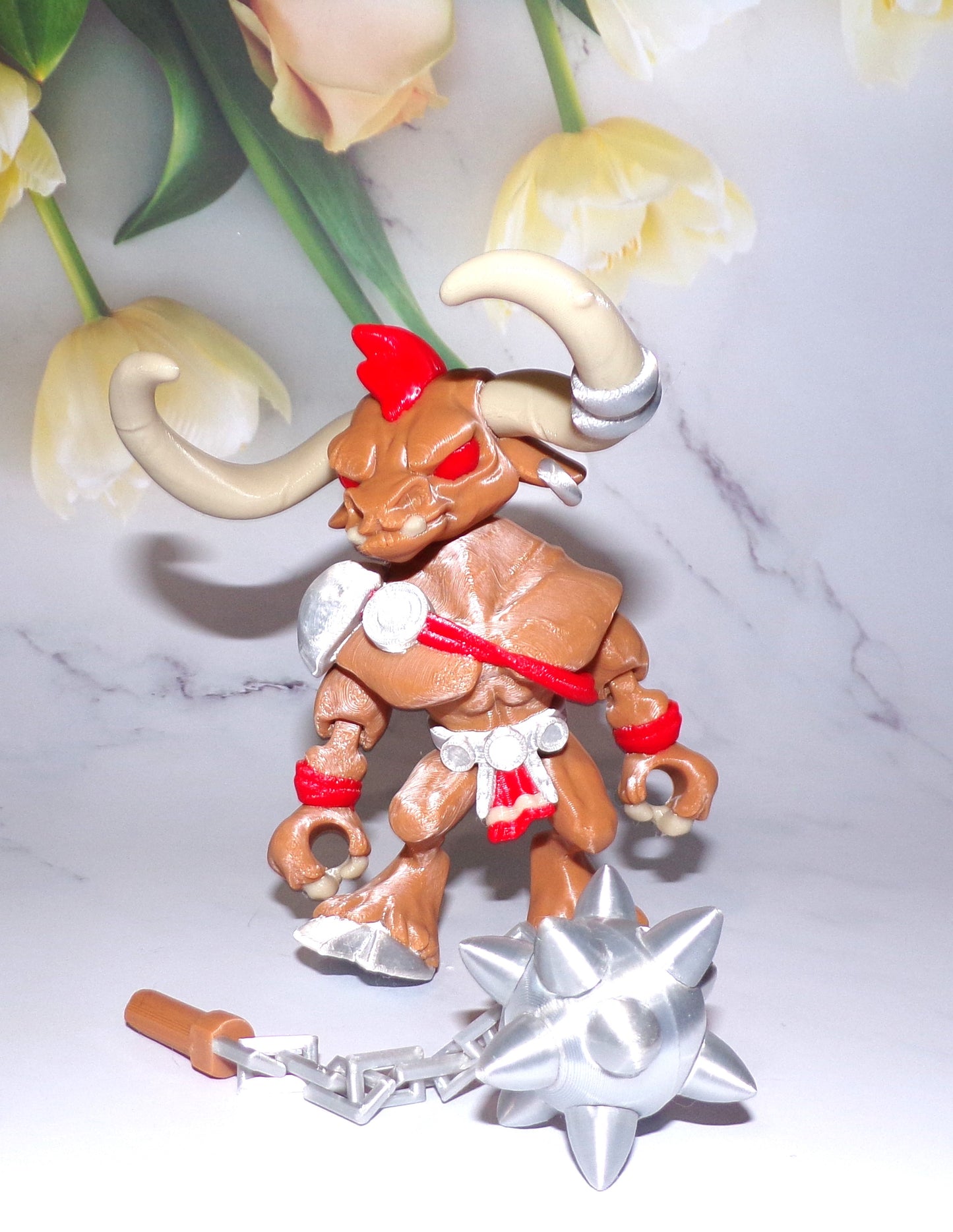Twisty Minotaur 3d Printed Articulated Figurine Fidget - Wonderland 3D Printing