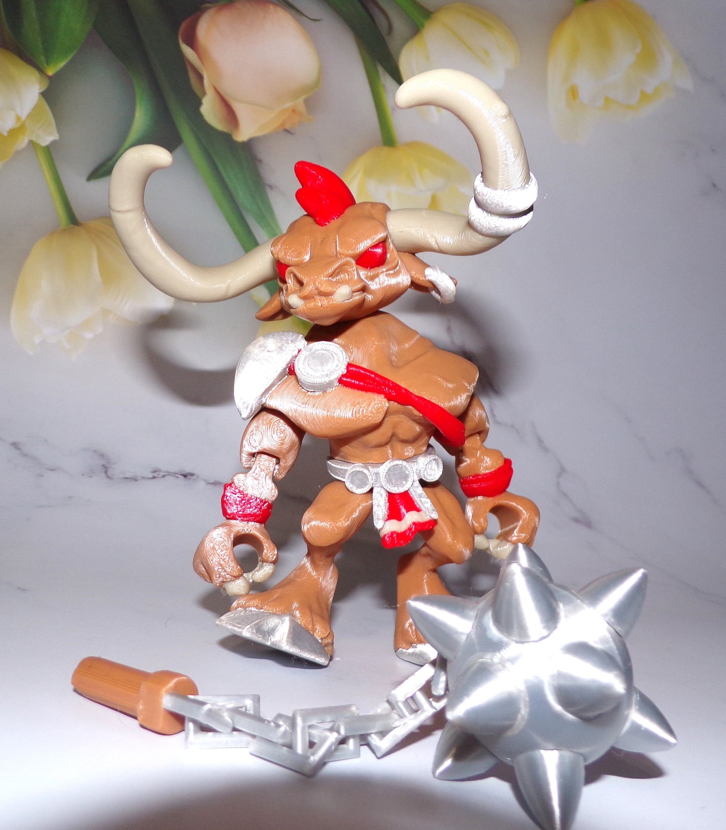 Twisty Minotaur 3d Printed Articulated Figurine Fidget - Wonderland 3D Printing