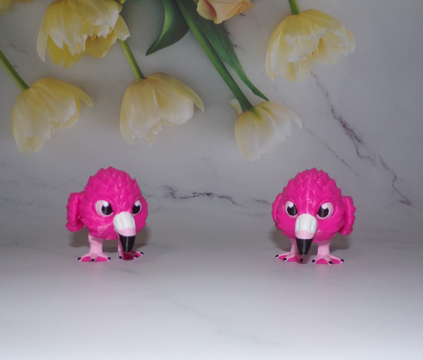Penguins, Owl, Flamingo, Peacock or Butterfly Puff Articulated 3d Printed Figurine - Wonderland 3D Printing