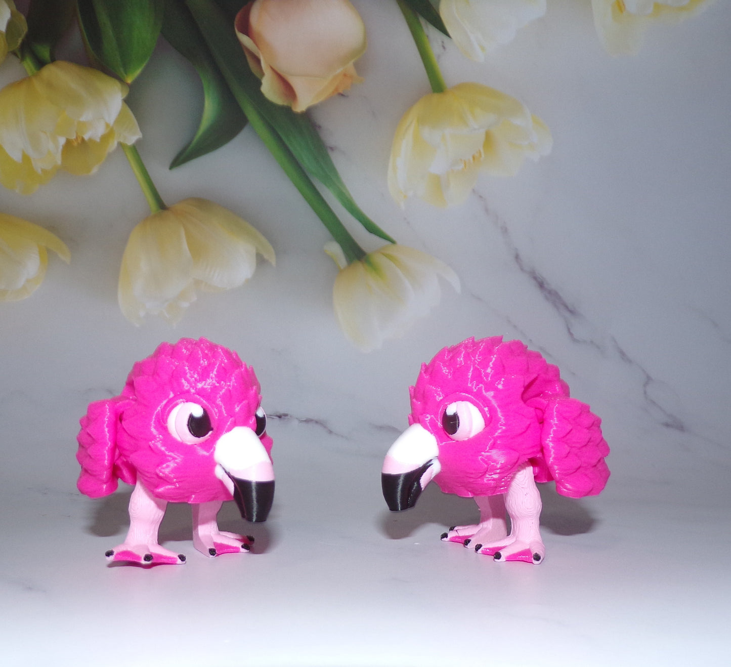Penguins, Owl, Flamingo, Peacock or Butterfly Puff Articulated 3d Printed Figurine - Wonderland 3D Printing