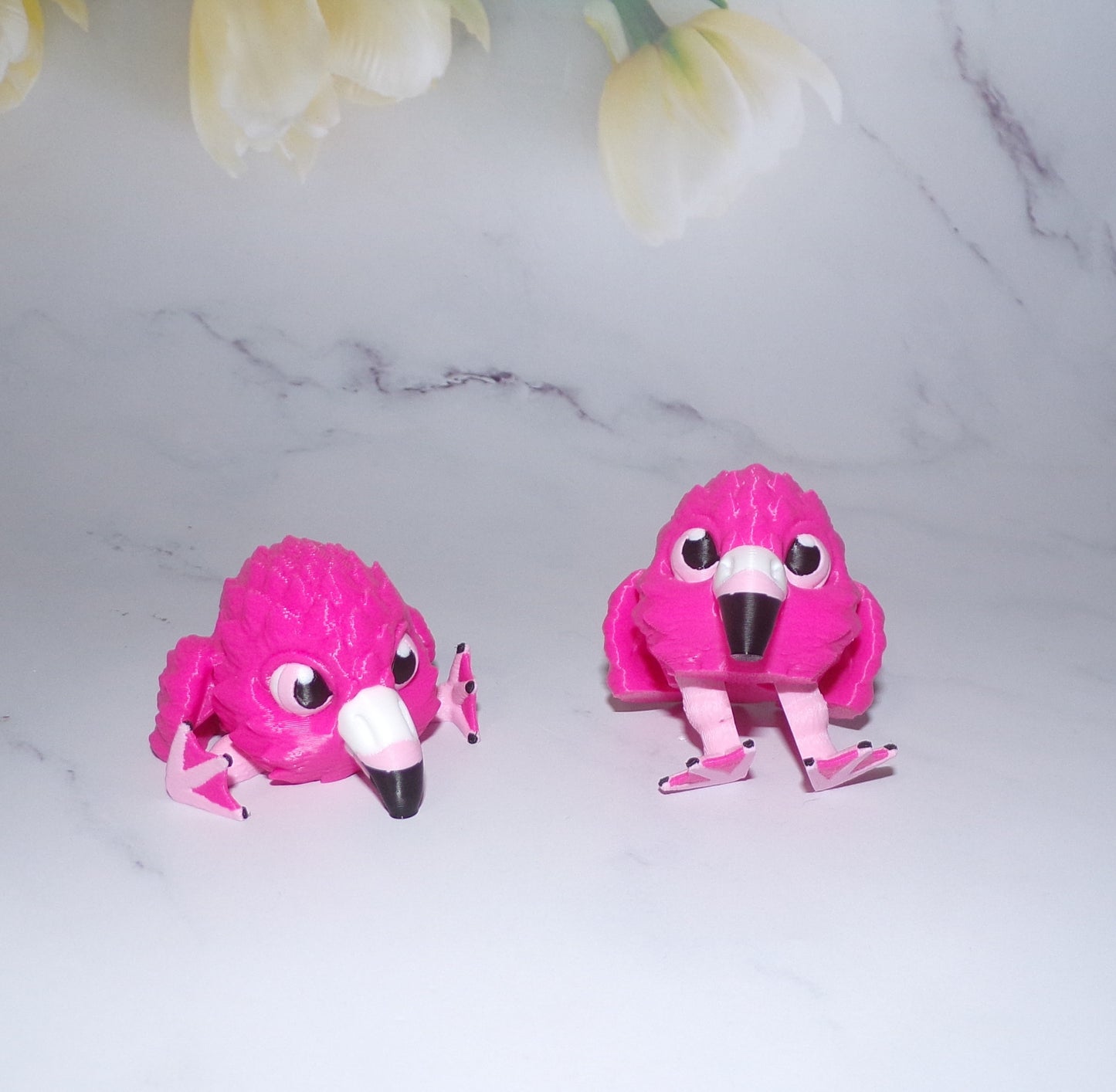 Penguins, Owl, Flamingo, Peacock or Butterfly Puff Articulated 3d Printed Figurine - Wonderland 3D Printing