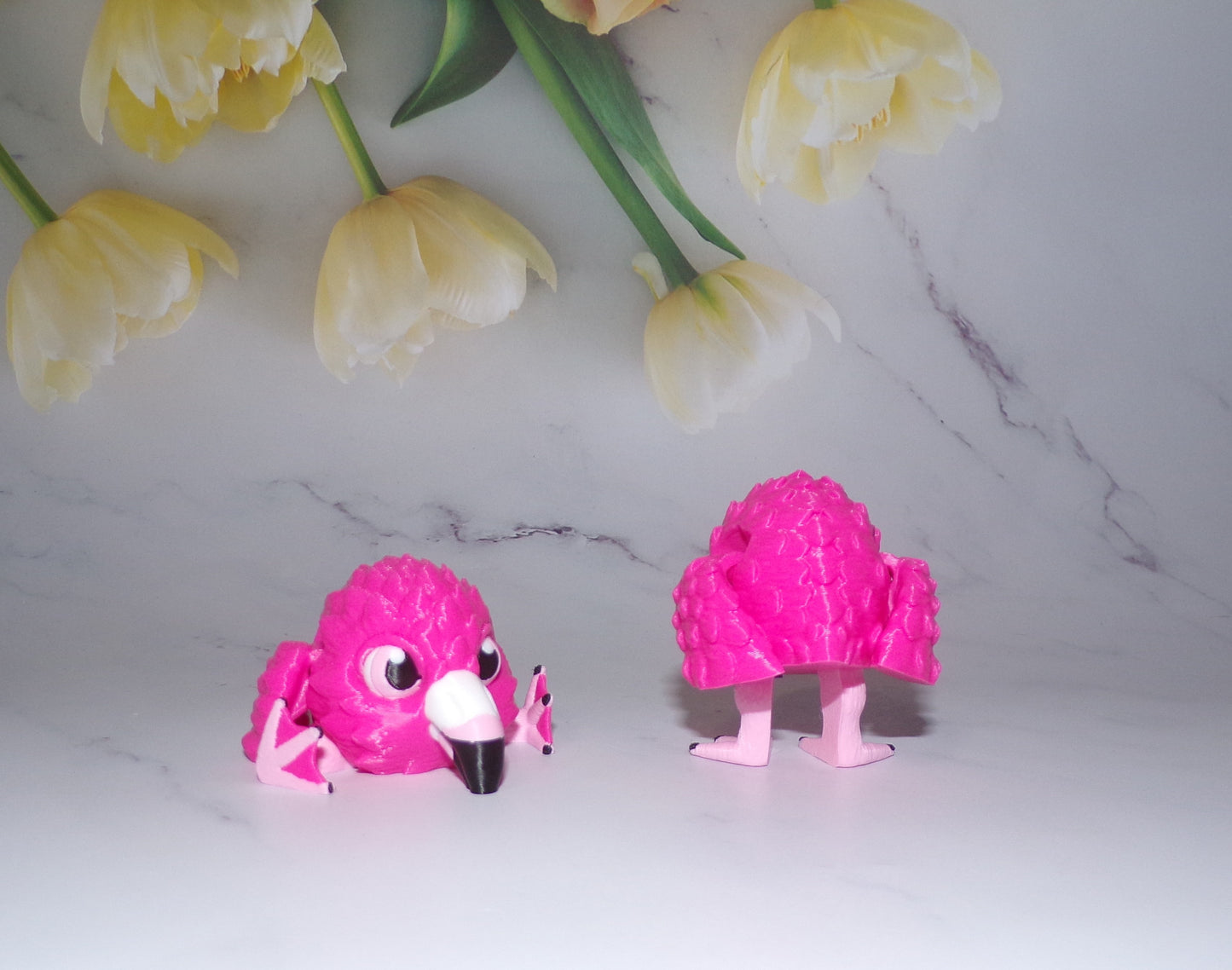 Penguins, Owl, Flamingo, Peacock or Butterfly Puff Articulated 3d Printed Figurine - Wonderland 3D Printing
