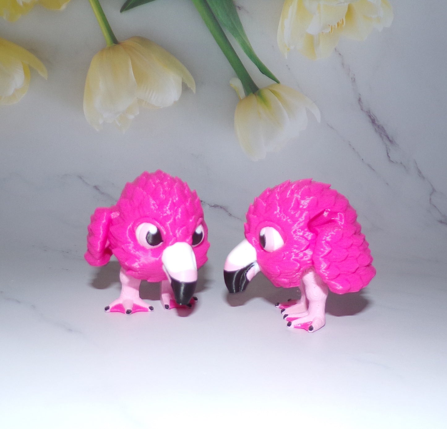 Penguins, Owl, Flamingo, Peacock or Butterfly Puff Articulated 3d Printed Figurine - Wonderland 3D Printing