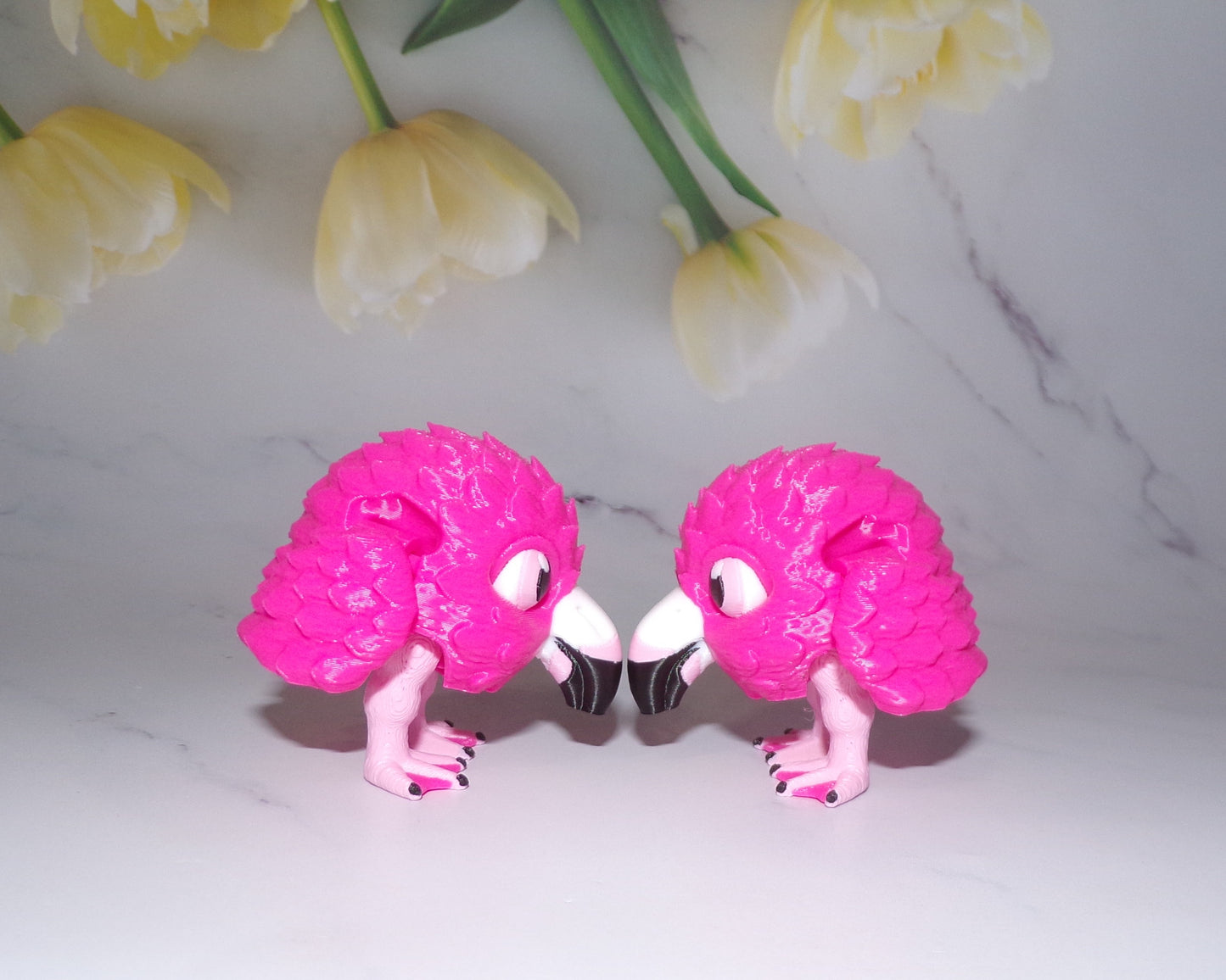 Penguins, Owl, Flamingo, Peacock or Butterfly Puff Articulated 3d Printed Figurine - Wonderland 3D Printing