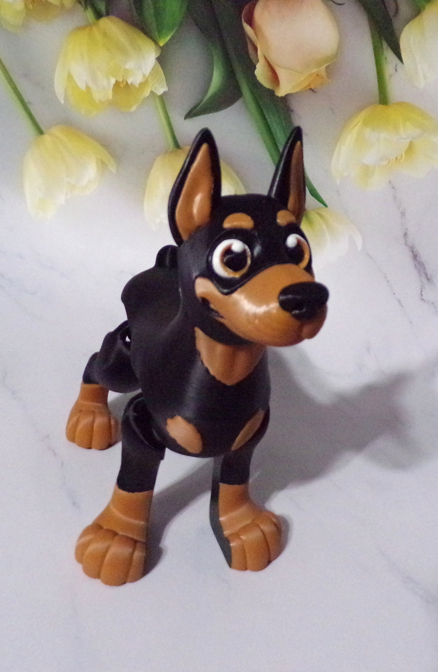 Doberman 3D Printed Articulated Figurine Fidget Toy - Wonderland 3D Printing