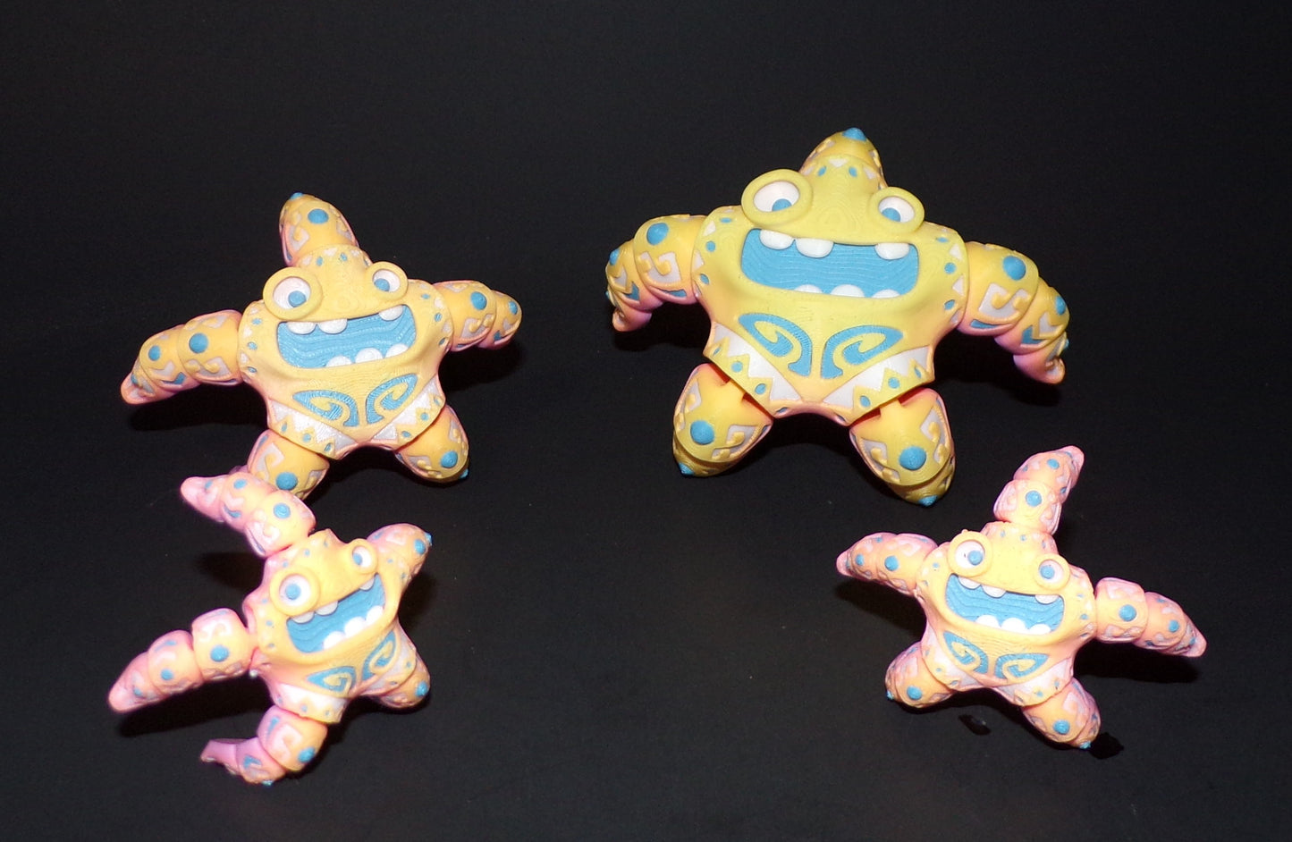 Playful Starfish 3d printed articulated Flexi Fidget Toy - Wonderland 3D Printing
