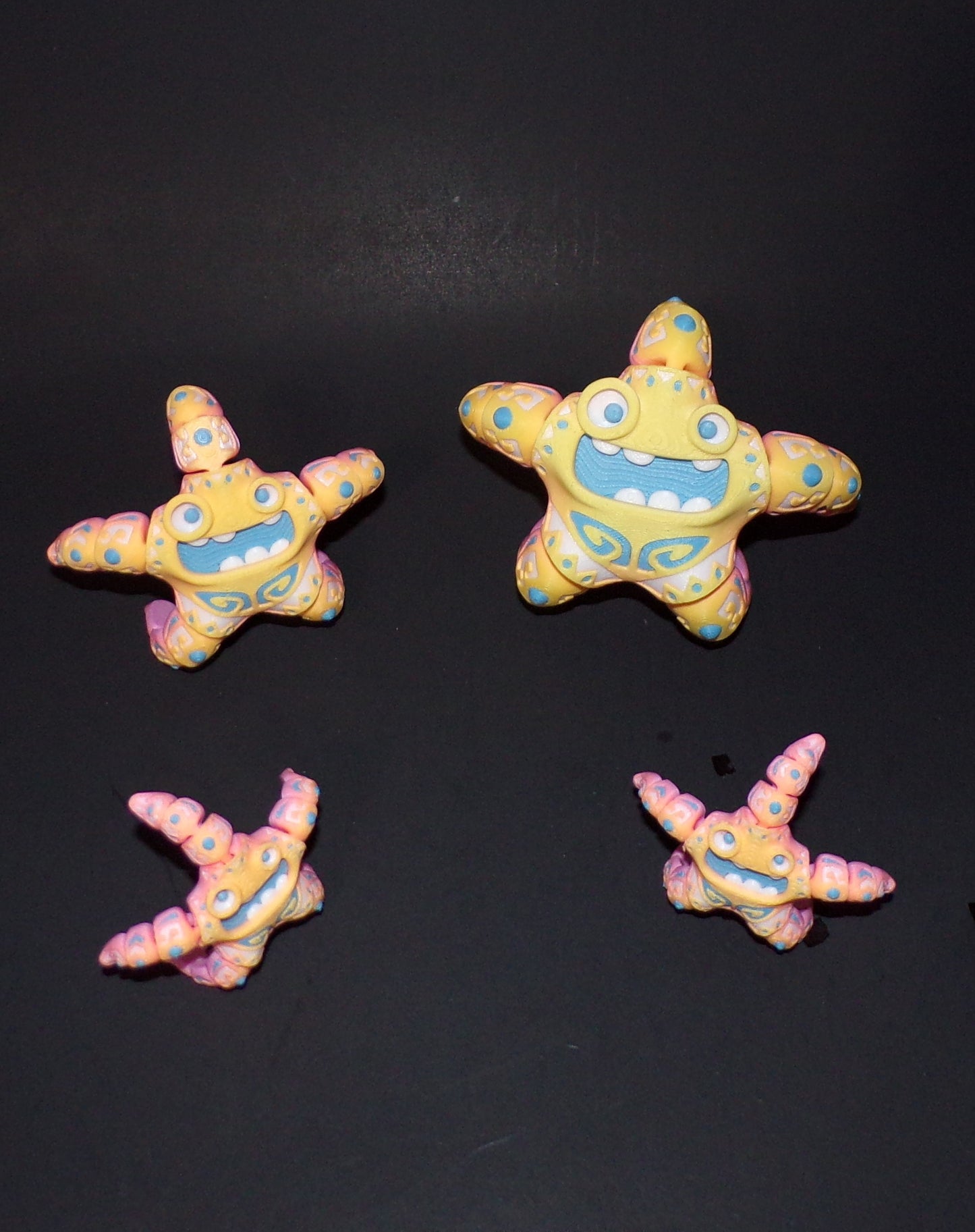 Playful Starfish 3d printed articulated Flexi Fidget Toy - Wonderland 3D Printing