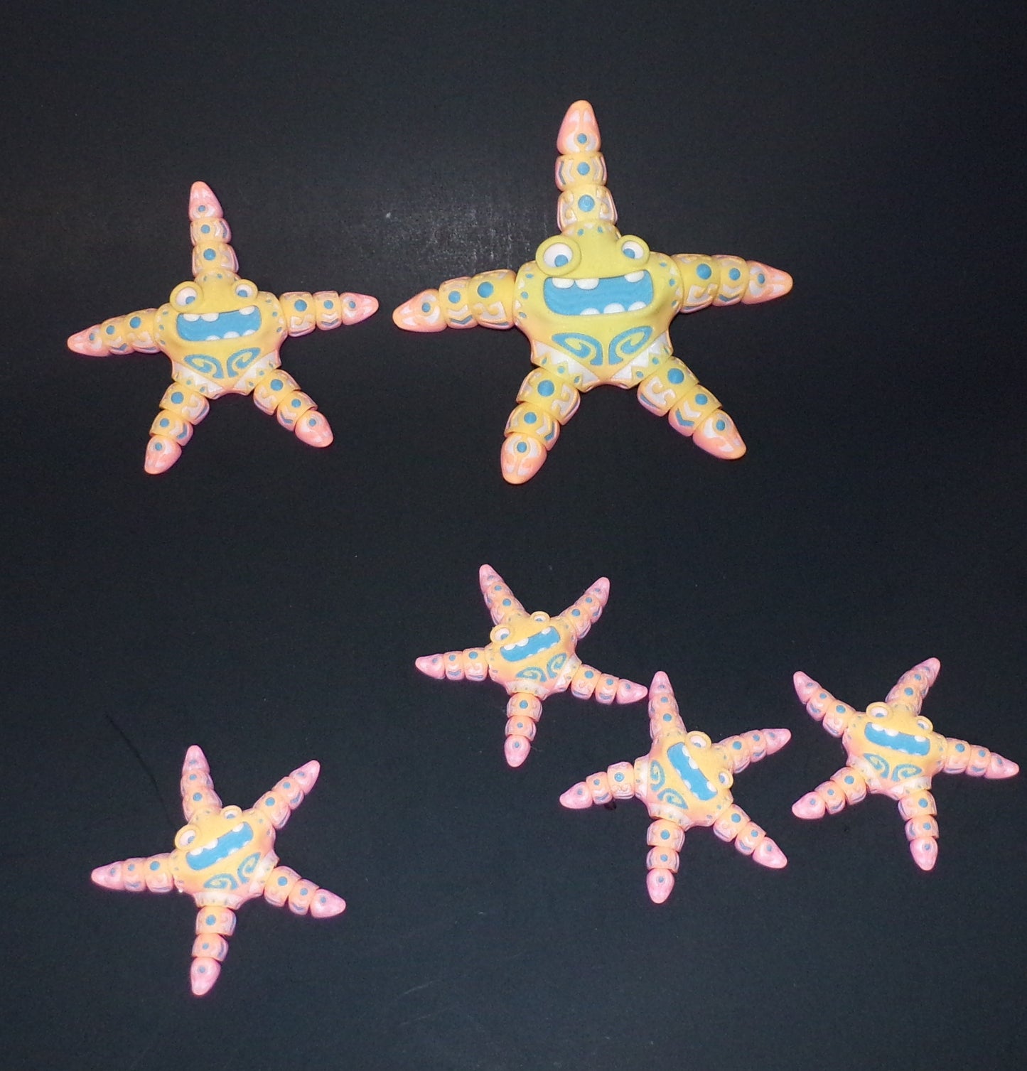 Playful Starfish 3d printed articulated Flexi Fidget Toy - Wonderland 3D Printing