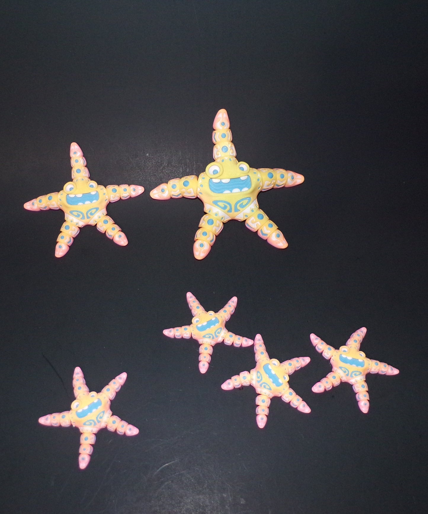 Playful Starfish 3d printed articulated Flexi Fidget Toy - Wonderland 3D Printing