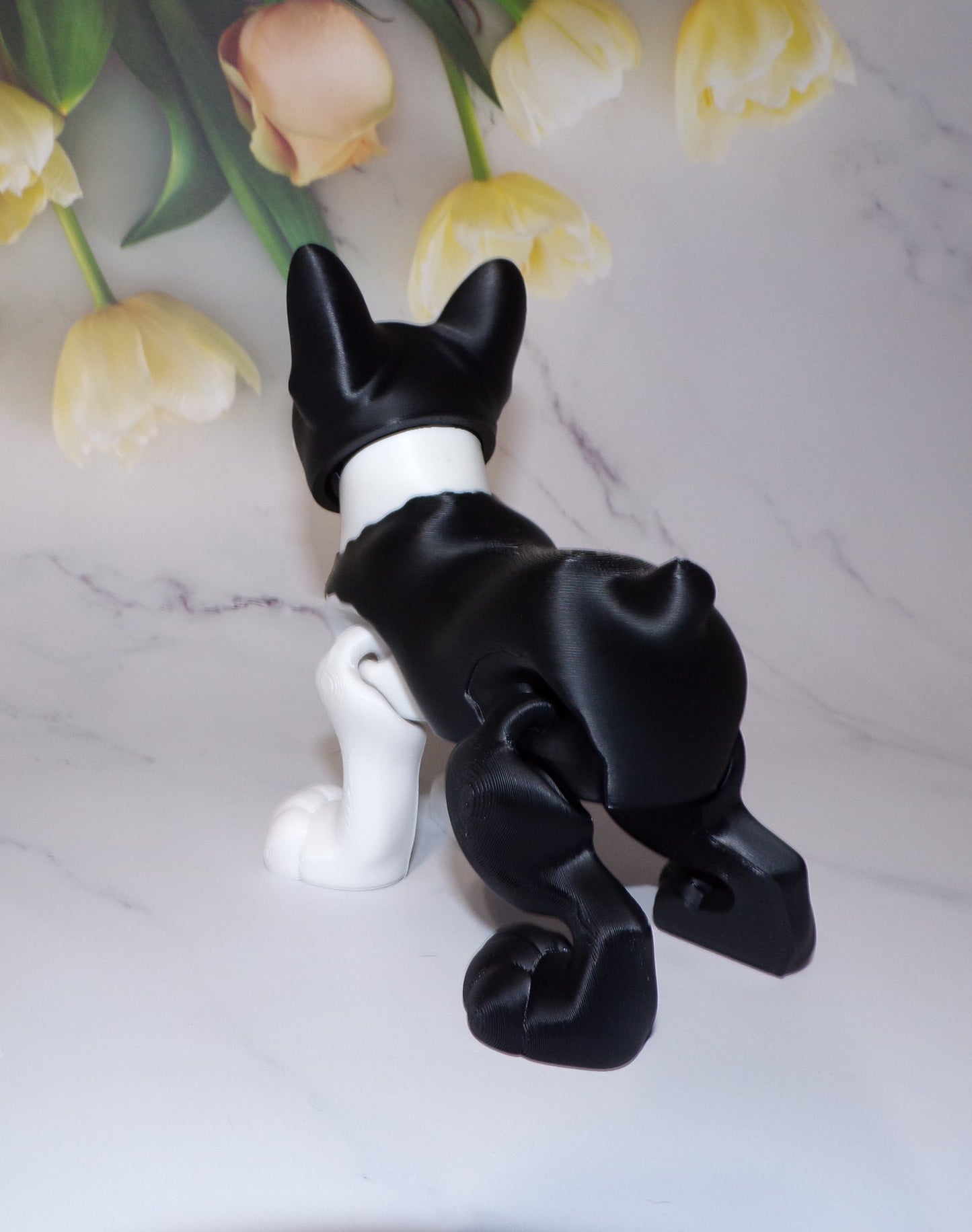 Boston Terrier 3D Printed Articulated Figurine Fidget Toy - Wonderland 3D Printing