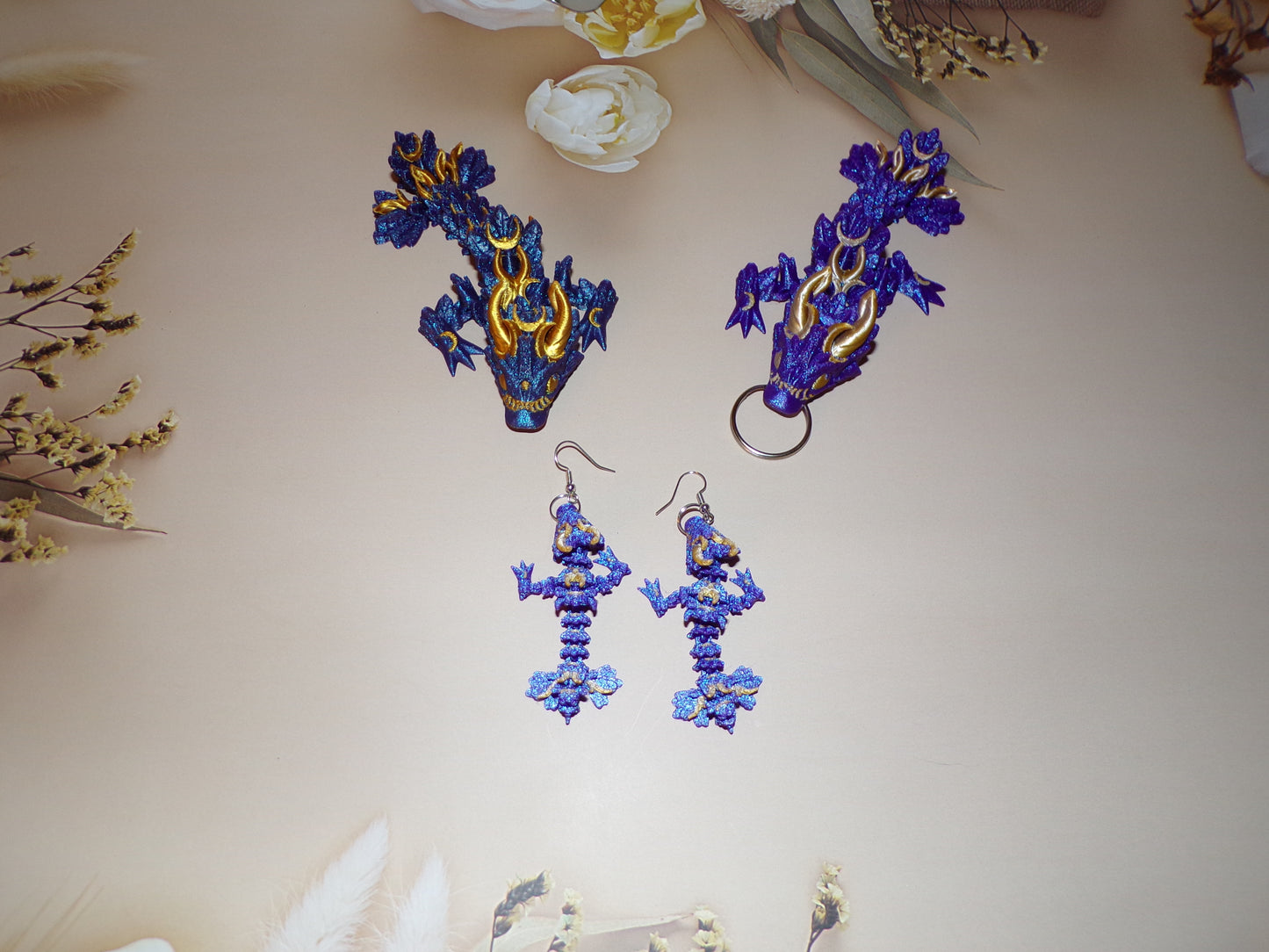 Lunar Dragon: 3D Printed Articulated Fidget Toy - Wonderland 3D Printing