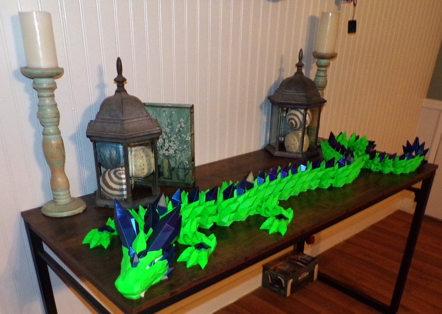 Crystal Dragon 6.7ft or 5 ft long Dragon 3D Printed Articulated Figurine - Wonderland 3D Printing