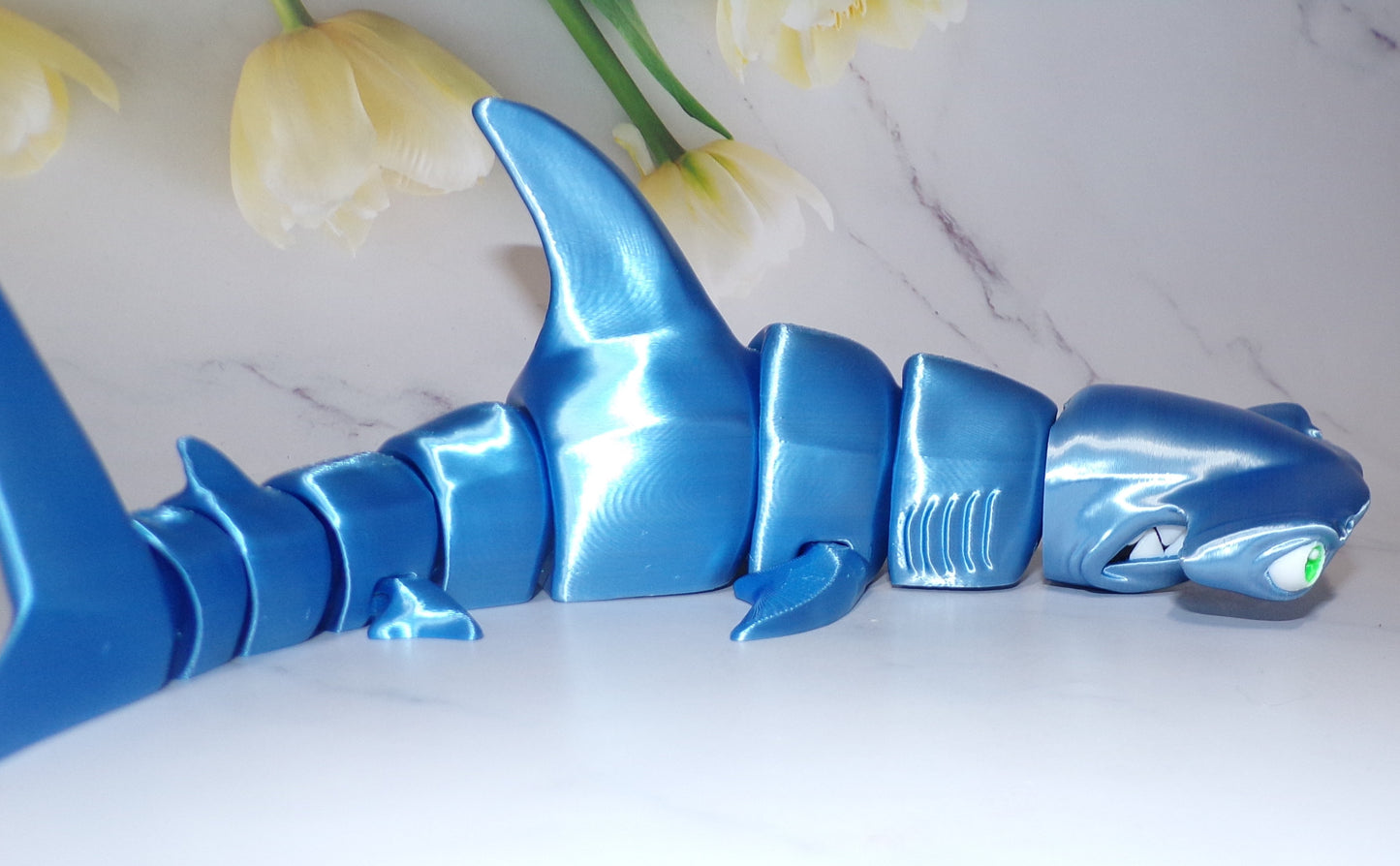 Hammerhead Shark 3D Printed Articulated Flexi Fidget Toy - Wonderland 3D Printing