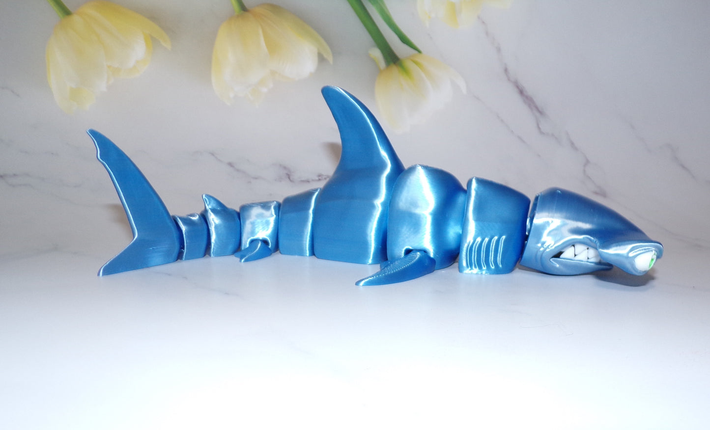 Hammerhead Shark 3D Printed Articulated Flexi Fidget Toy - Wonderland 3D Printing