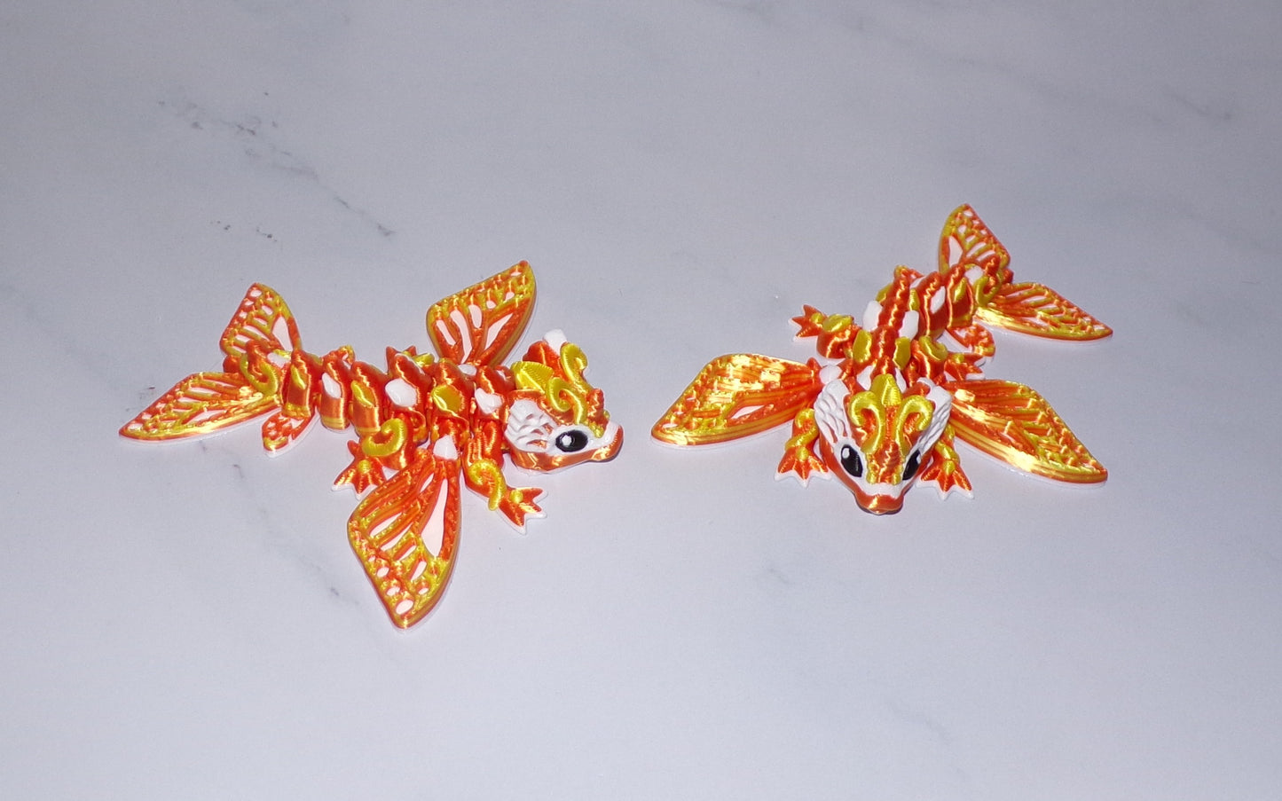 Tiny Butterfly Dragon 3D Printed Articulated Figurine - Wonderland 3D Printing
