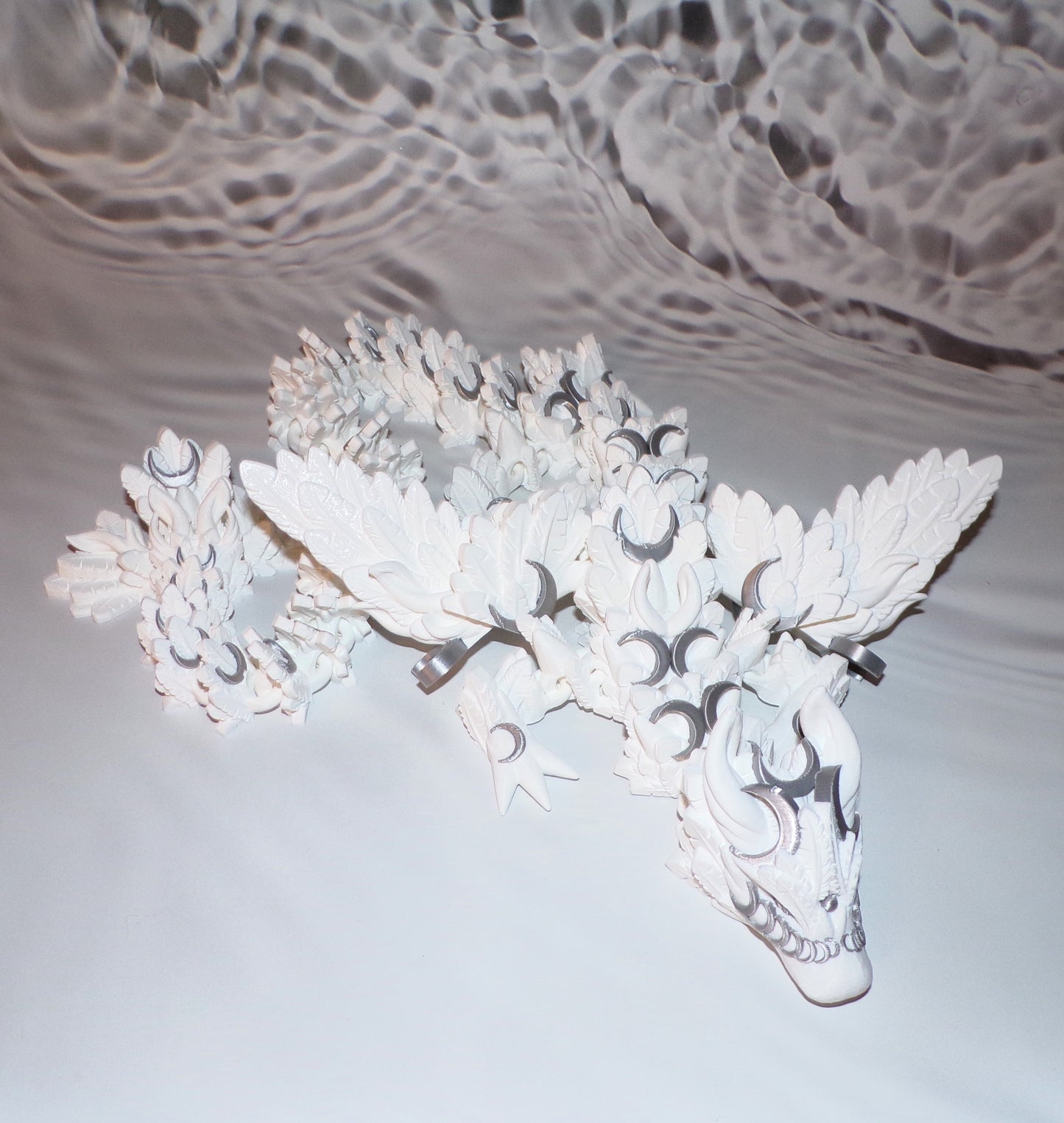 Lunar Dragon: 3D Printed Articulated Fidget Toy - Wonderland 3D Printing