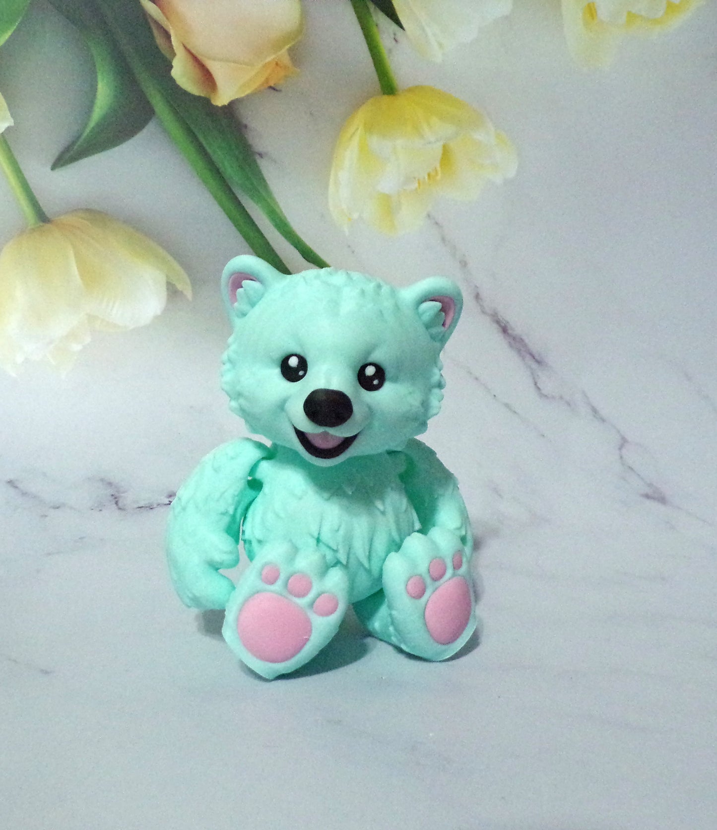 Snowball Polar Bear 3D Printed Articulated Figurine - Wonderland 3D Printing