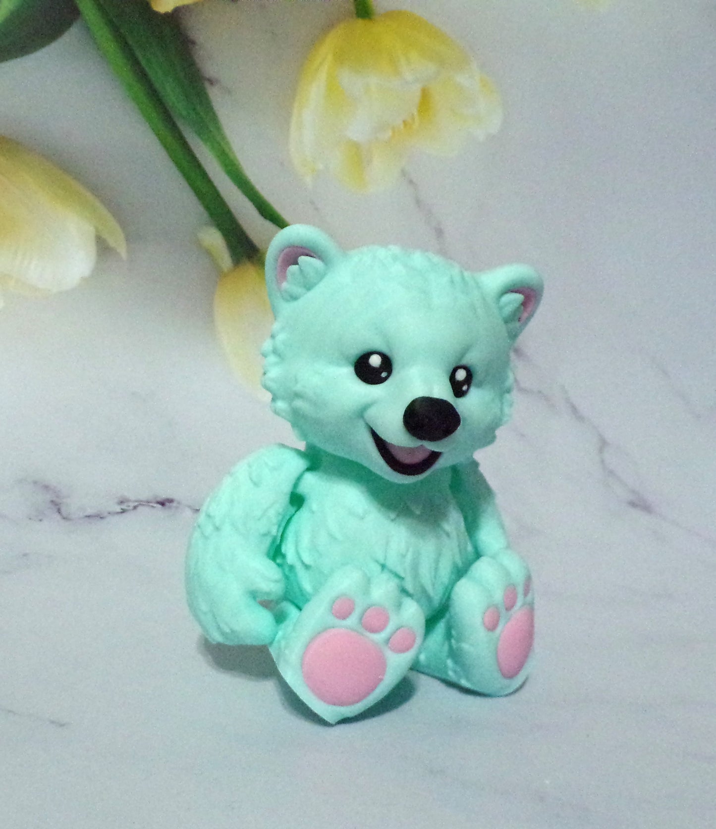 Snowball Polar Bear 3D Printed Articulated Figurine - Wonderland 3D Printing