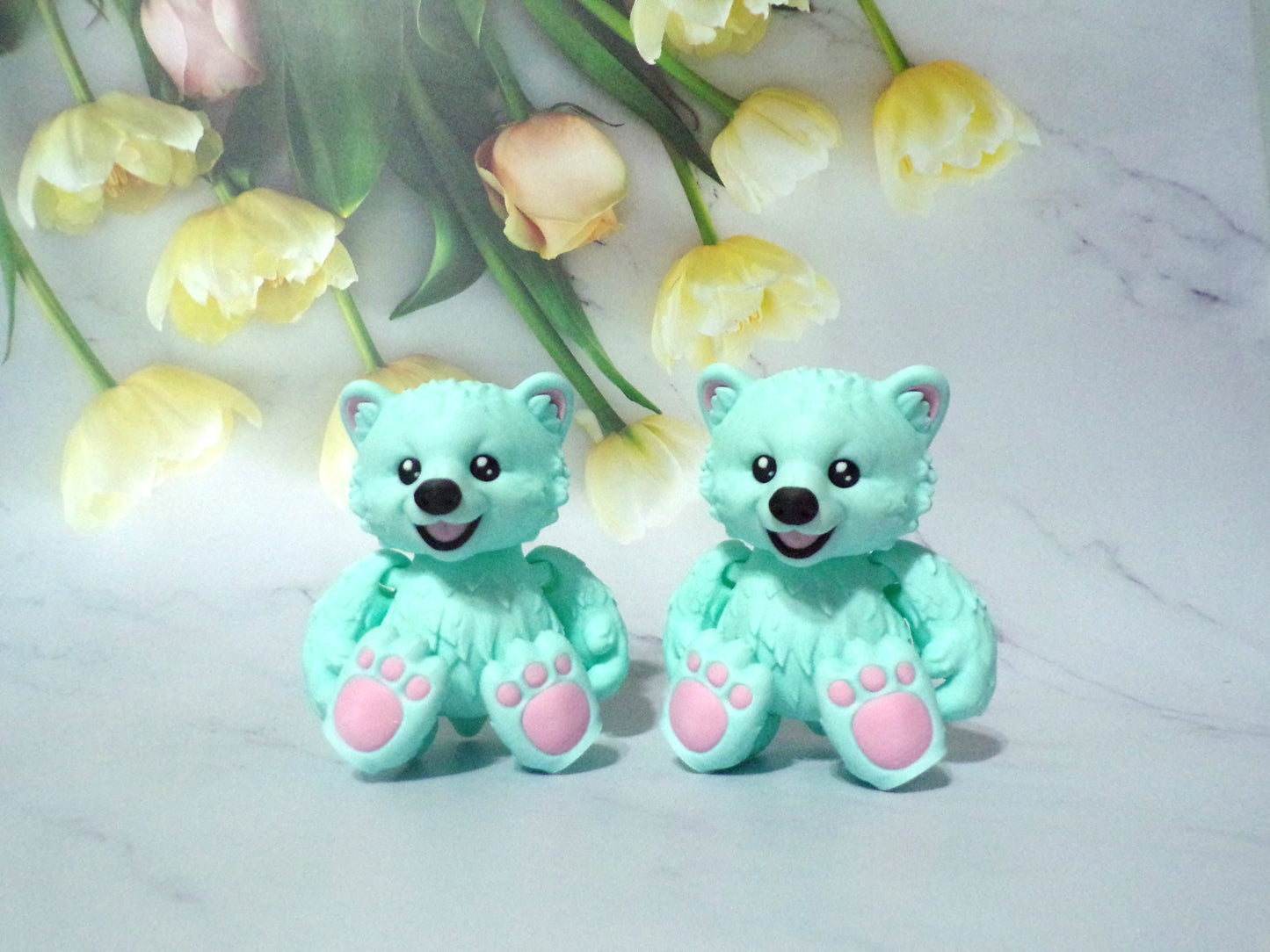 Snowball Polar Bear 3D Printed Articulated Figurine - Wonderland 3D Printing