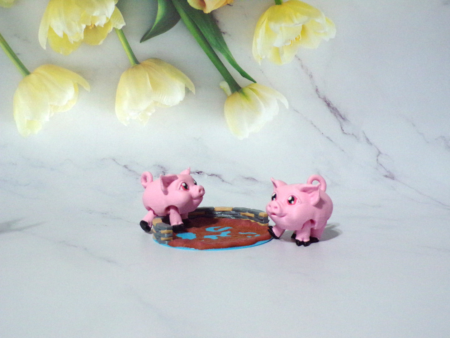 Egg and Ham Piggy, Piggy, Highland Cow, Holstein Cow or Bull Puff Articulated 3d Printed Figurine