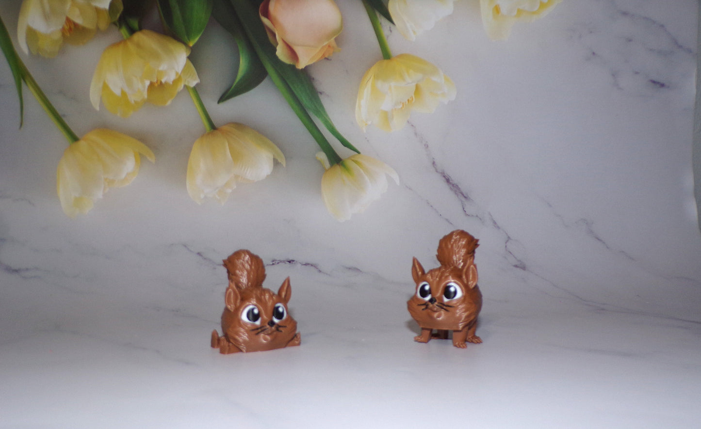 Raccoon, Chinchilla, Hedgehog, Squirrel, Fox, Skunk or Skunkerbell Puff Articulated 3d Printed Figurine - Wonderland 3D Printing