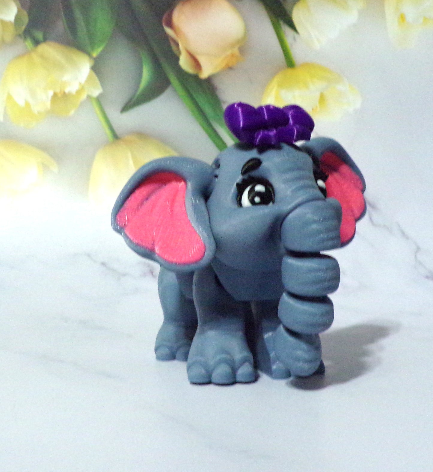Baby Elephant or Mini Edition Baby 3D Printed Articulated Flexi Fidget Figurine