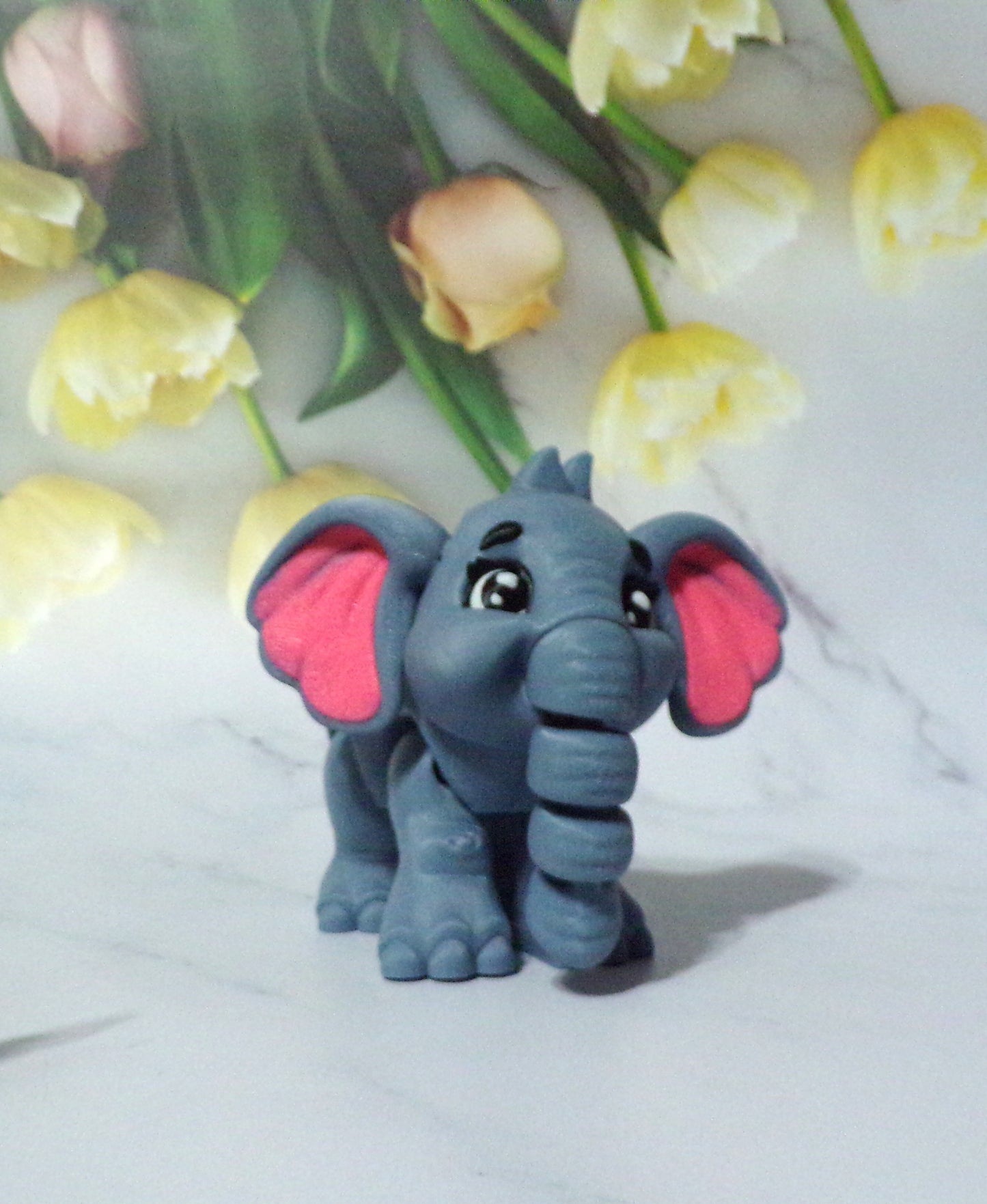 Baby Elephant or Mini Edition Baby 3D Printed Articulated Flexi Fidget Figurine