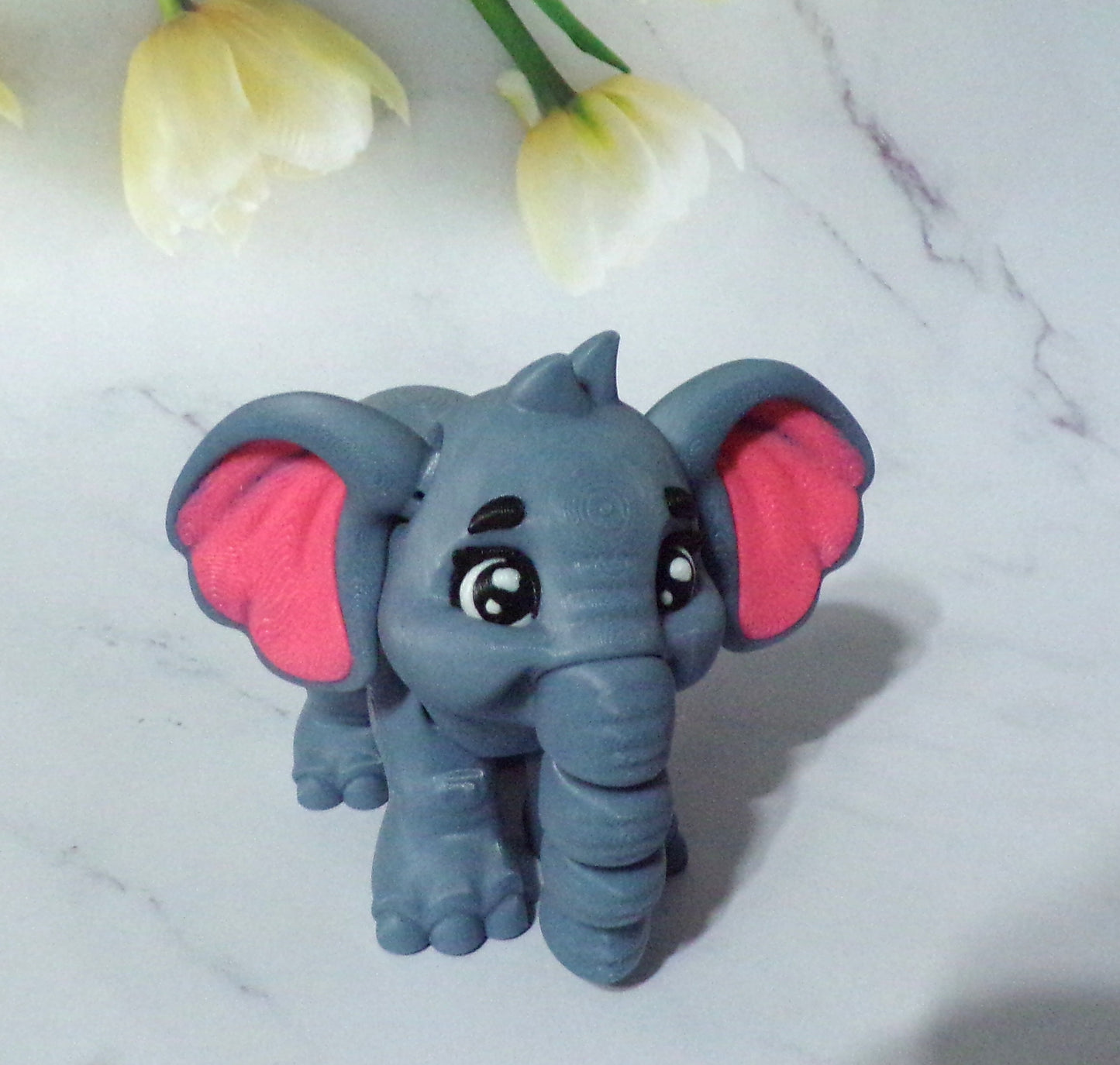 Baby Elephant or Mini Edition Baby 3D Printed Articulated Flexi Fidget Figurine