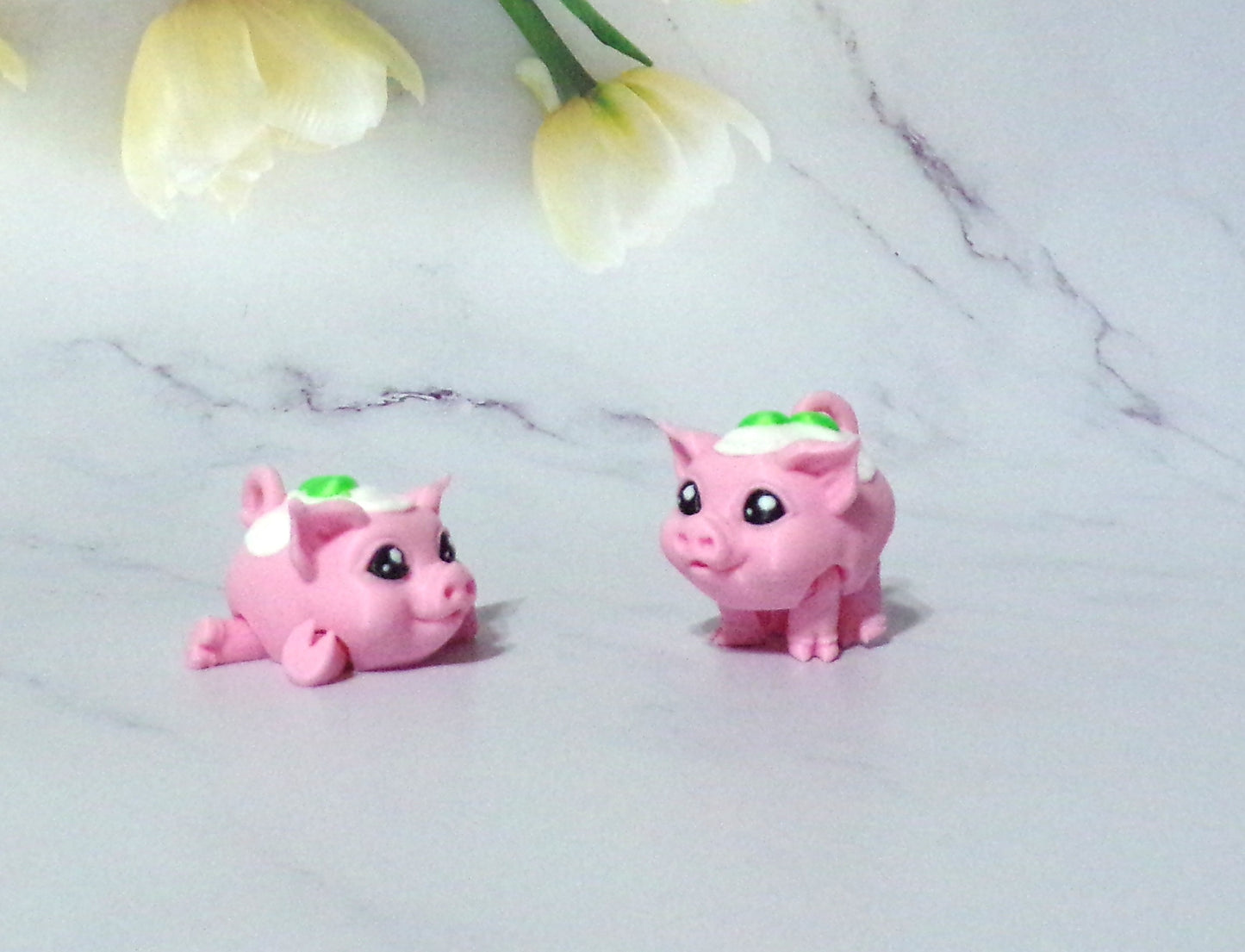 Egg and Ham Piggy, Piggy, Highland Cow, Holstein Cow or Bull Puff Articulated 3d Printed Figurine