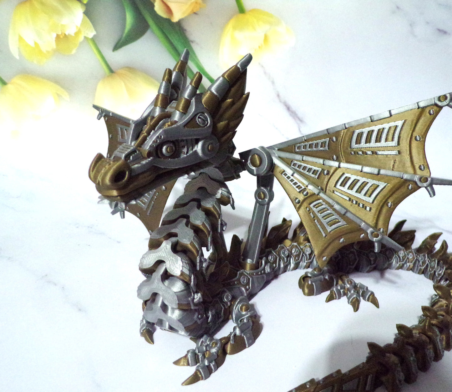 Mech Dragon 3d printed articulated Flexi Fidget Toy