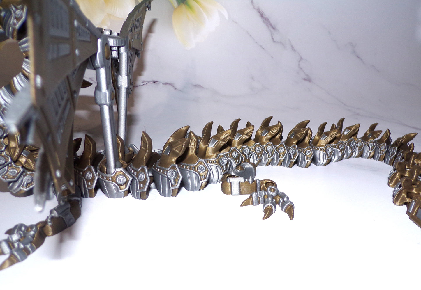 Mech Dragon 3d printed articulated Flexi Fidget Toy
