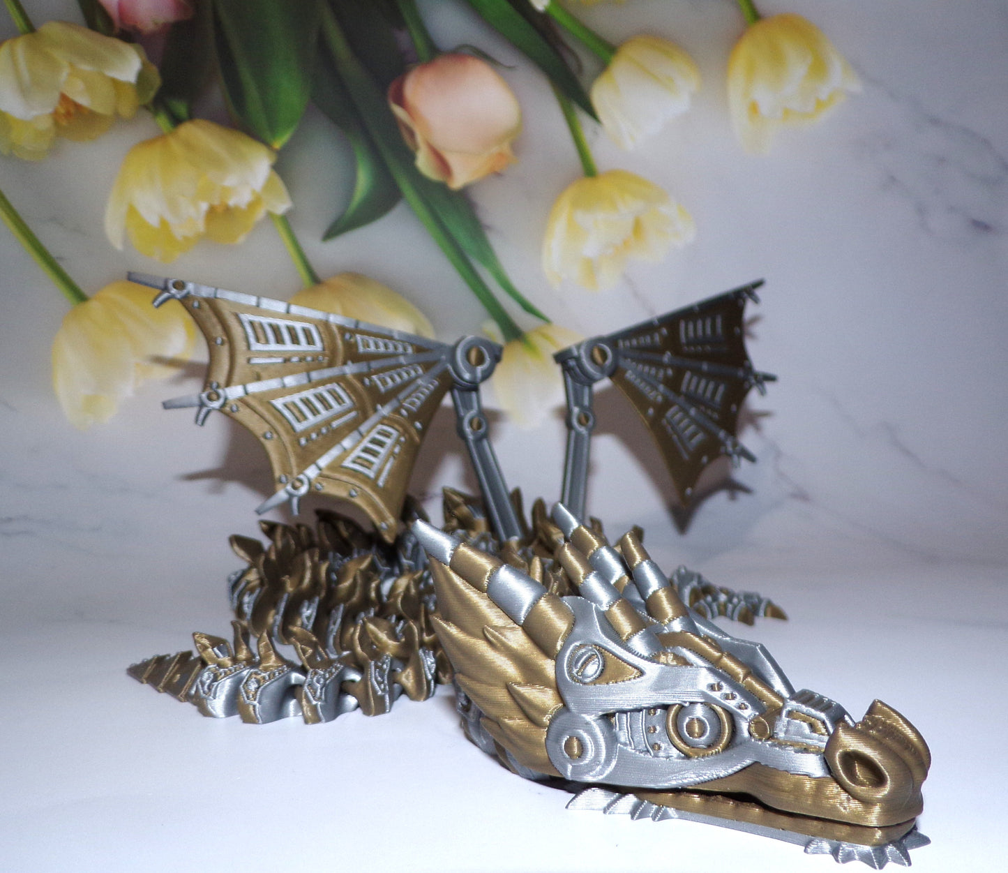 Mech Dragon 3d printed articulated Flexi Fidget Toy