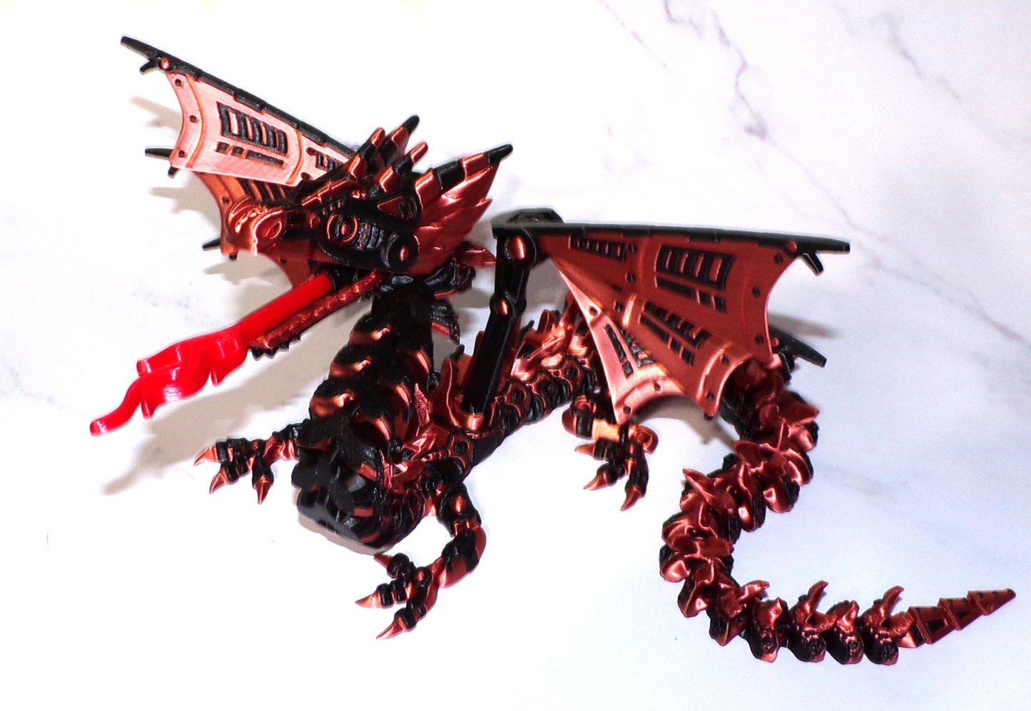Mech Dragon 3d printed articulated Flexi Fidget Toy