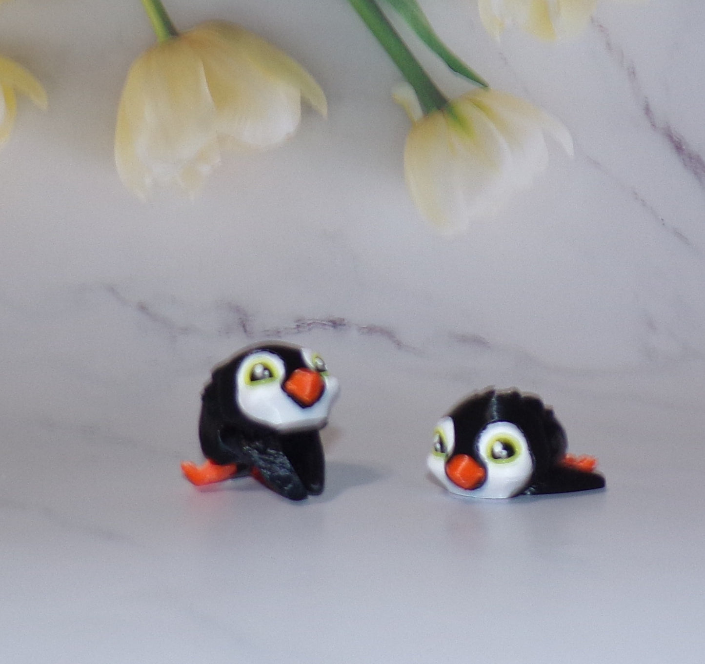 Penguins, Owl, Flamingo, Peacock or Butterfly Puff Articulated 3d Printed Figurine - Wonderland 3D Printing