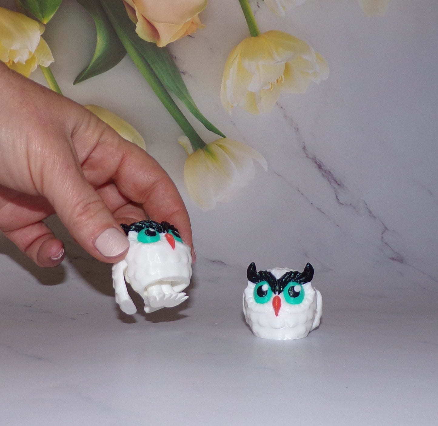 Penguins, Owl, Flamingo, Peacock or Butterfly Puff Articulated 3d Printed Figurine - Wonderland 3D Printing
