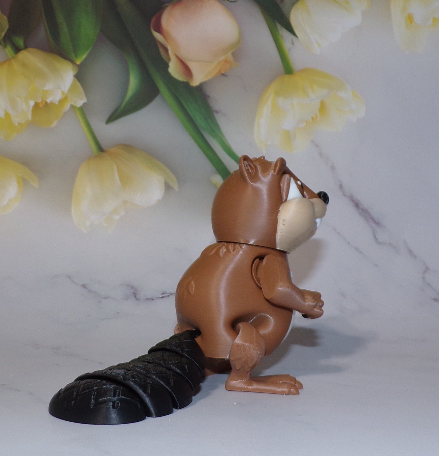 Beaver 3d printed articulated Flexi Fidget Toy
