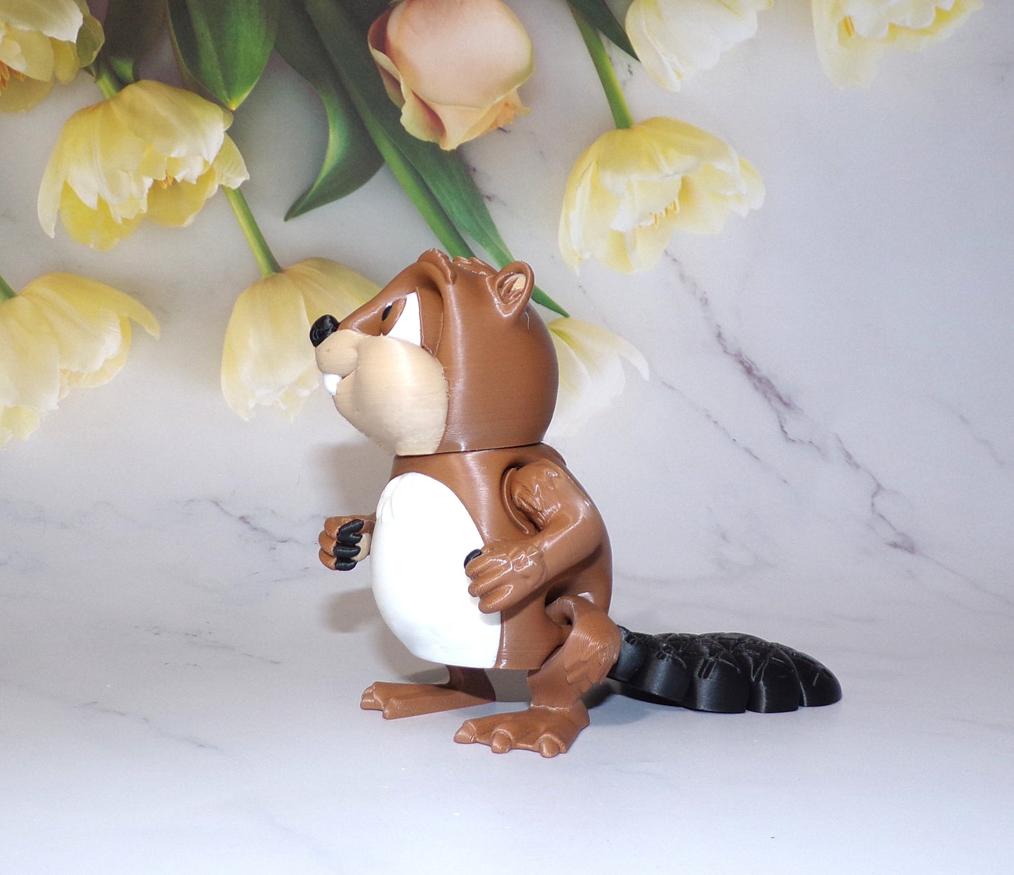 Beaver 3d printed articulated Flexi Fidget Toy