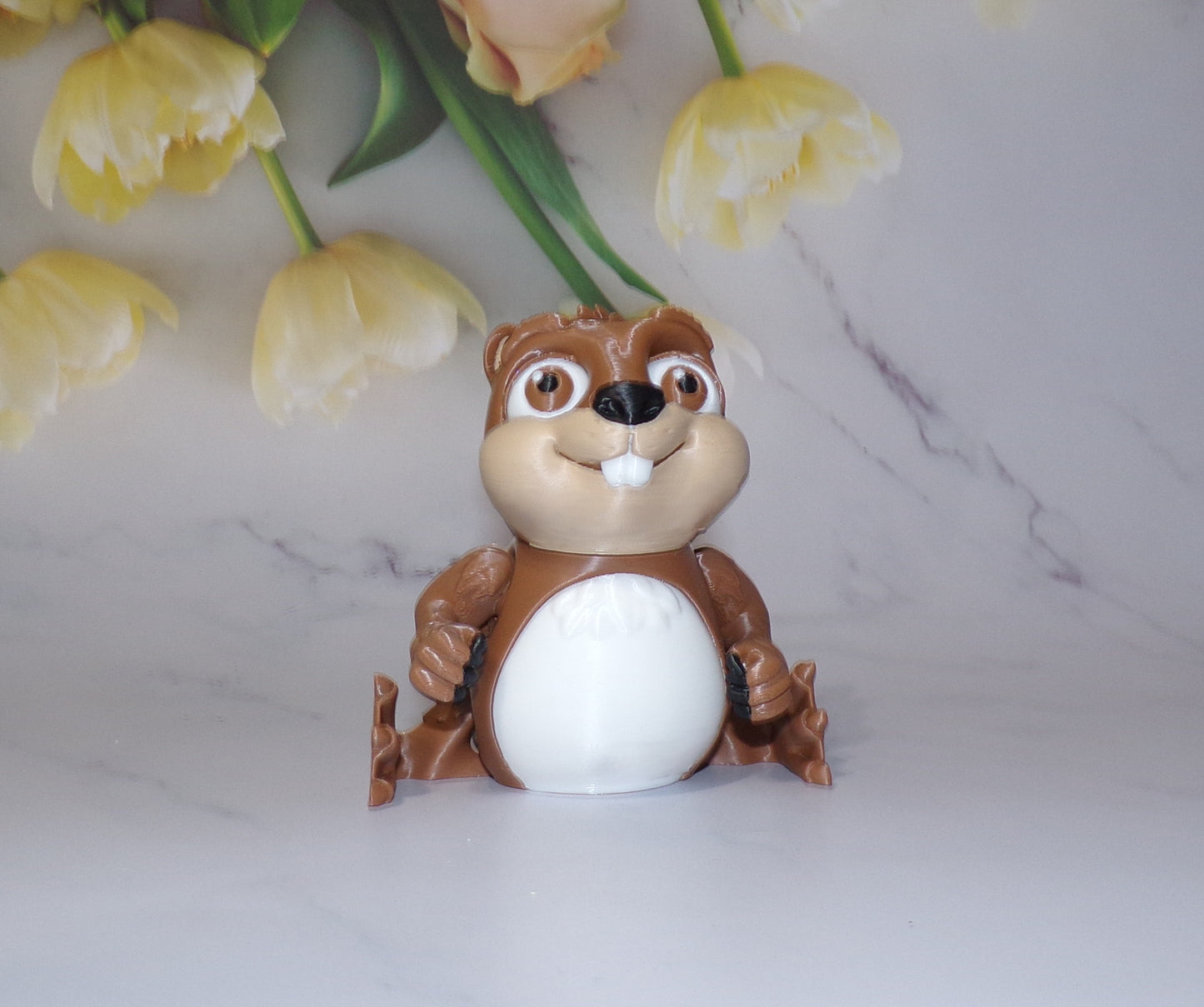 Beaver 3d printed articulated Flexi Fidget Toy