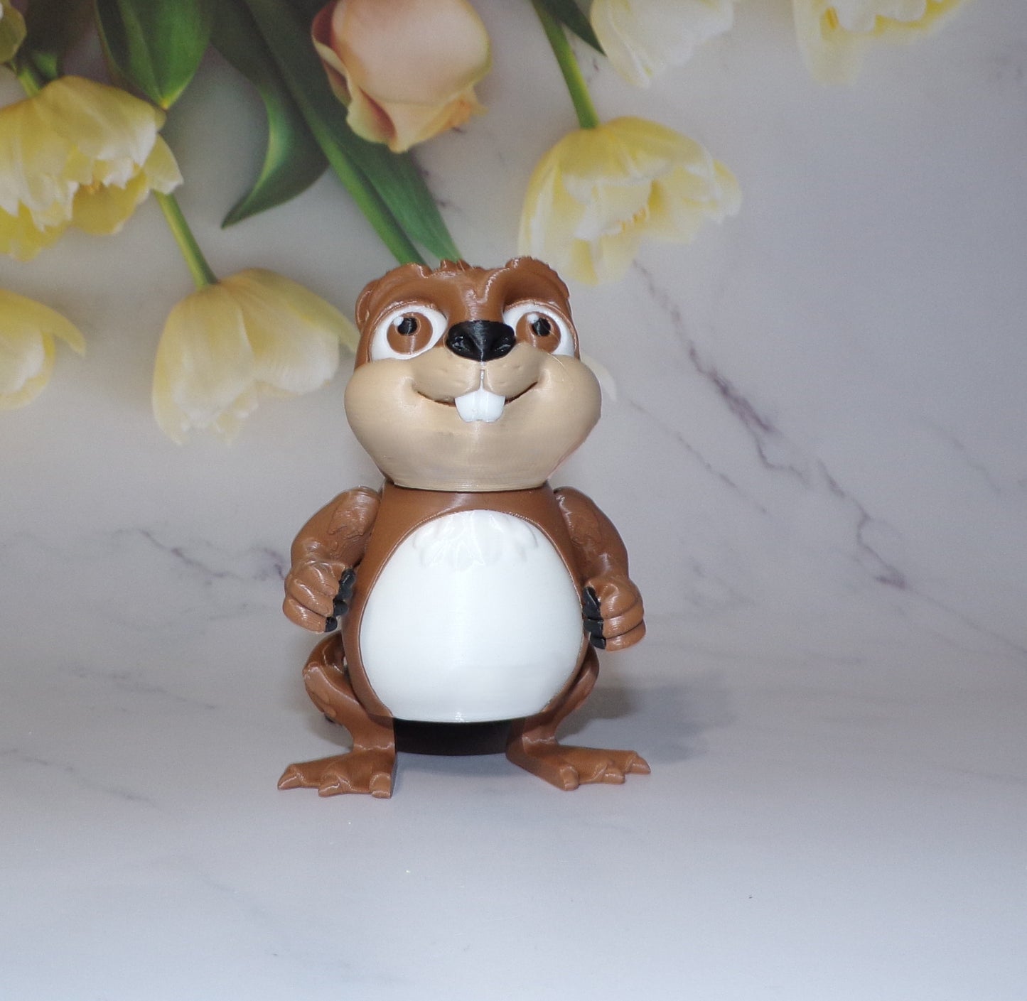 Beaver 3d printed articulated Flexi Fidget Toy