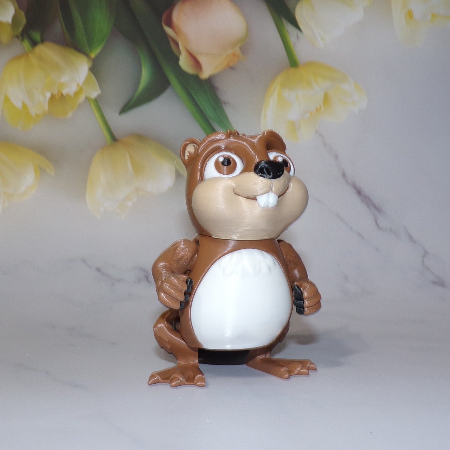Beaver 3d printed articulated Flexi Fidget Toy