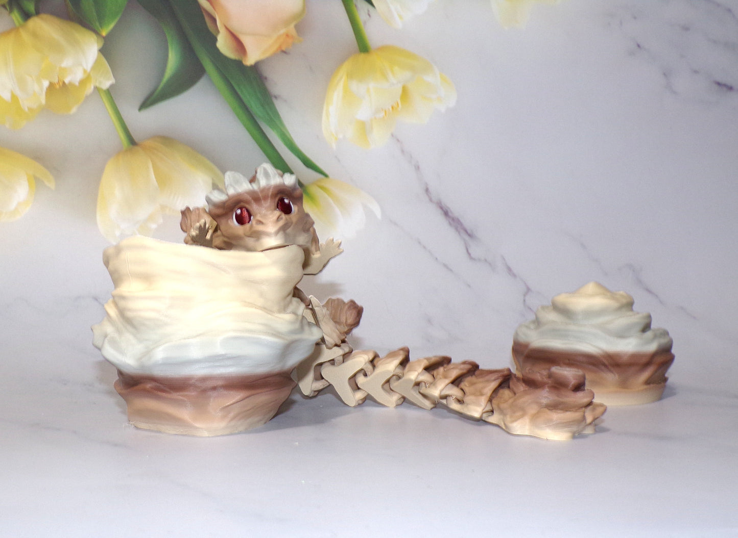 Baby Geo Dragon 3d Printed Articulated Flexi Fidget